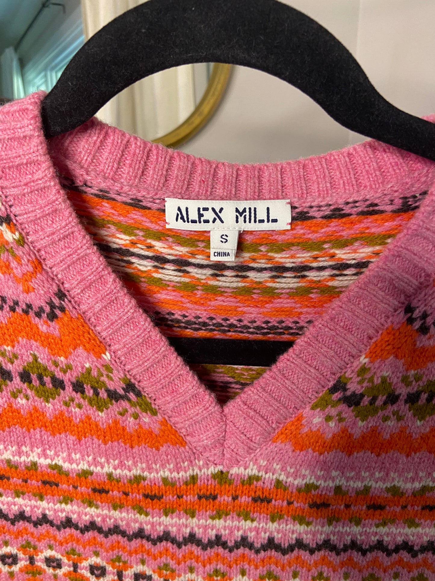 Alex Mill Francis Fair Isle Vest size S