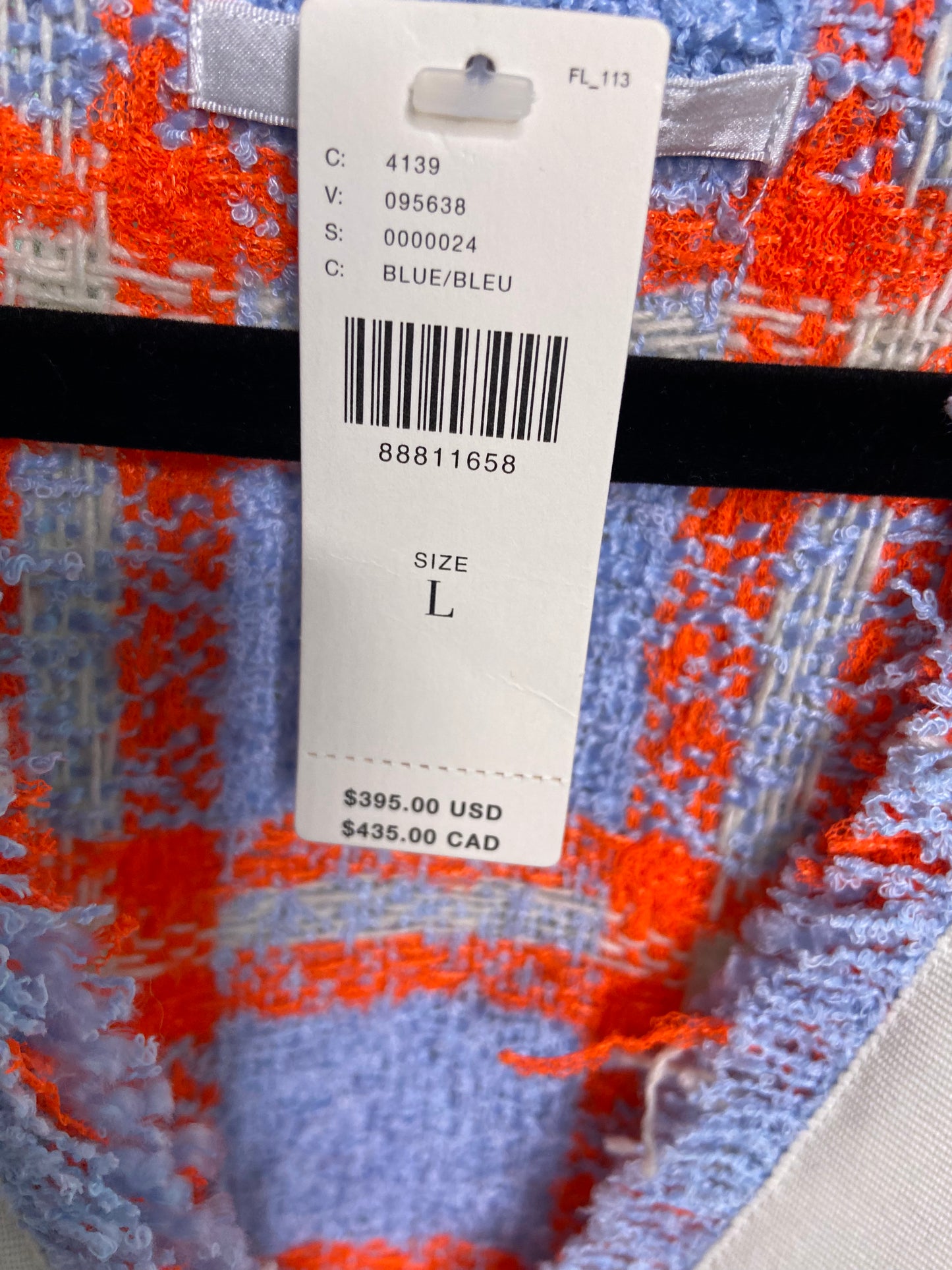 Essentiel Antwerp Folivia Oversized Check Cardigan Jacket size L