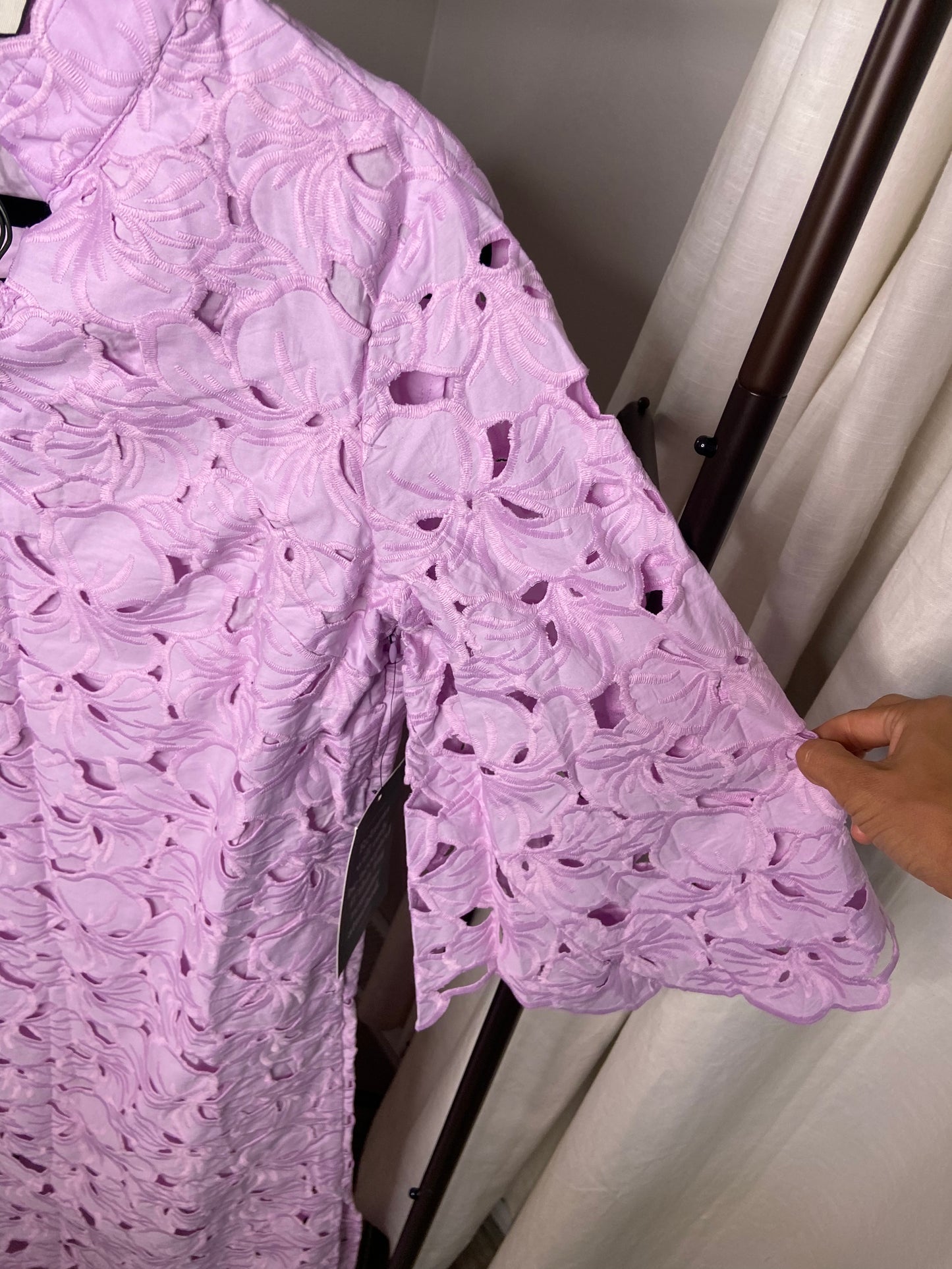 Tuckernuck Lilac Floral Lace Clarice Dress size S