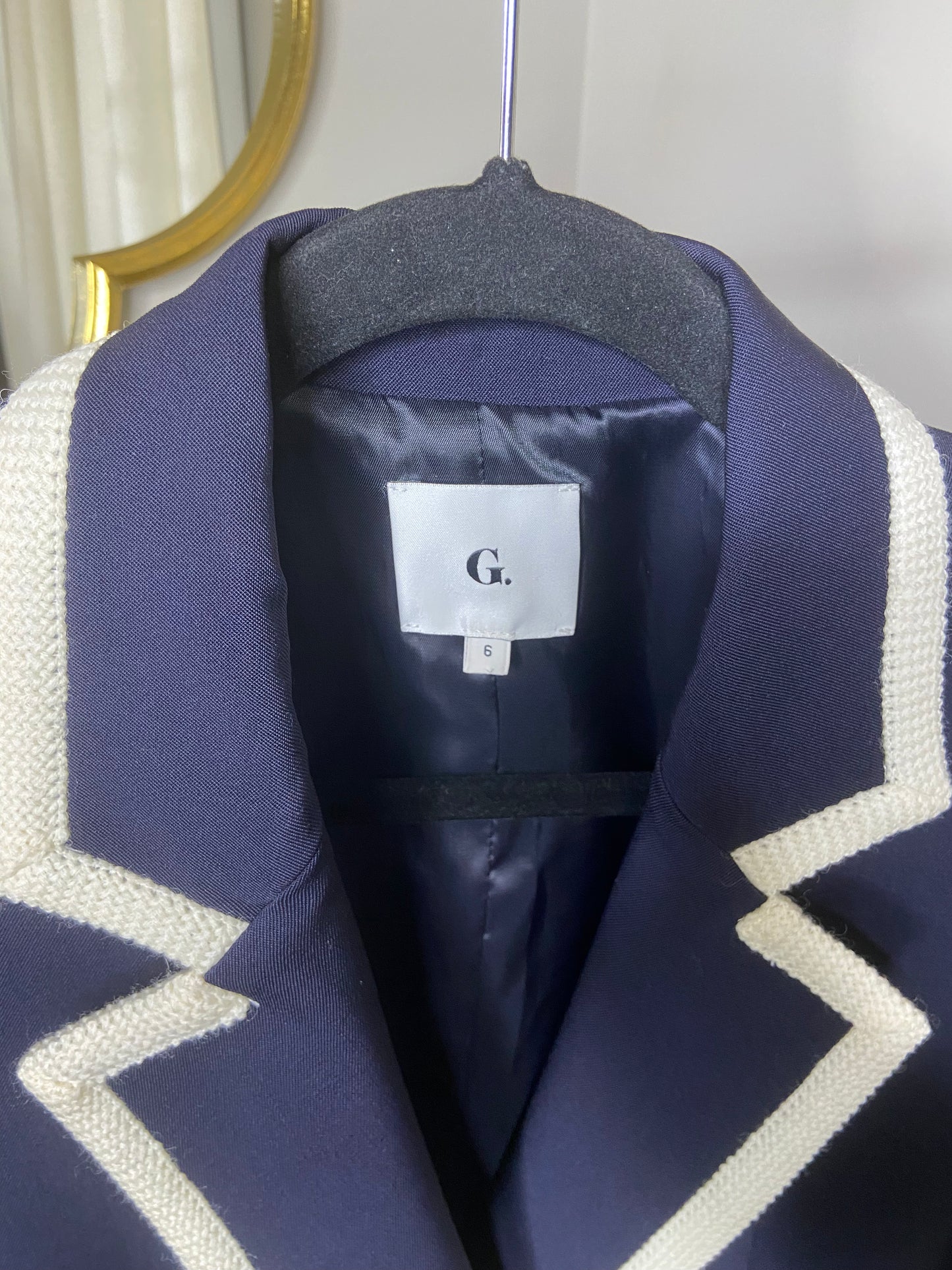 G. Label by Goop Krentzman Tipped Jacket Blazer size 6