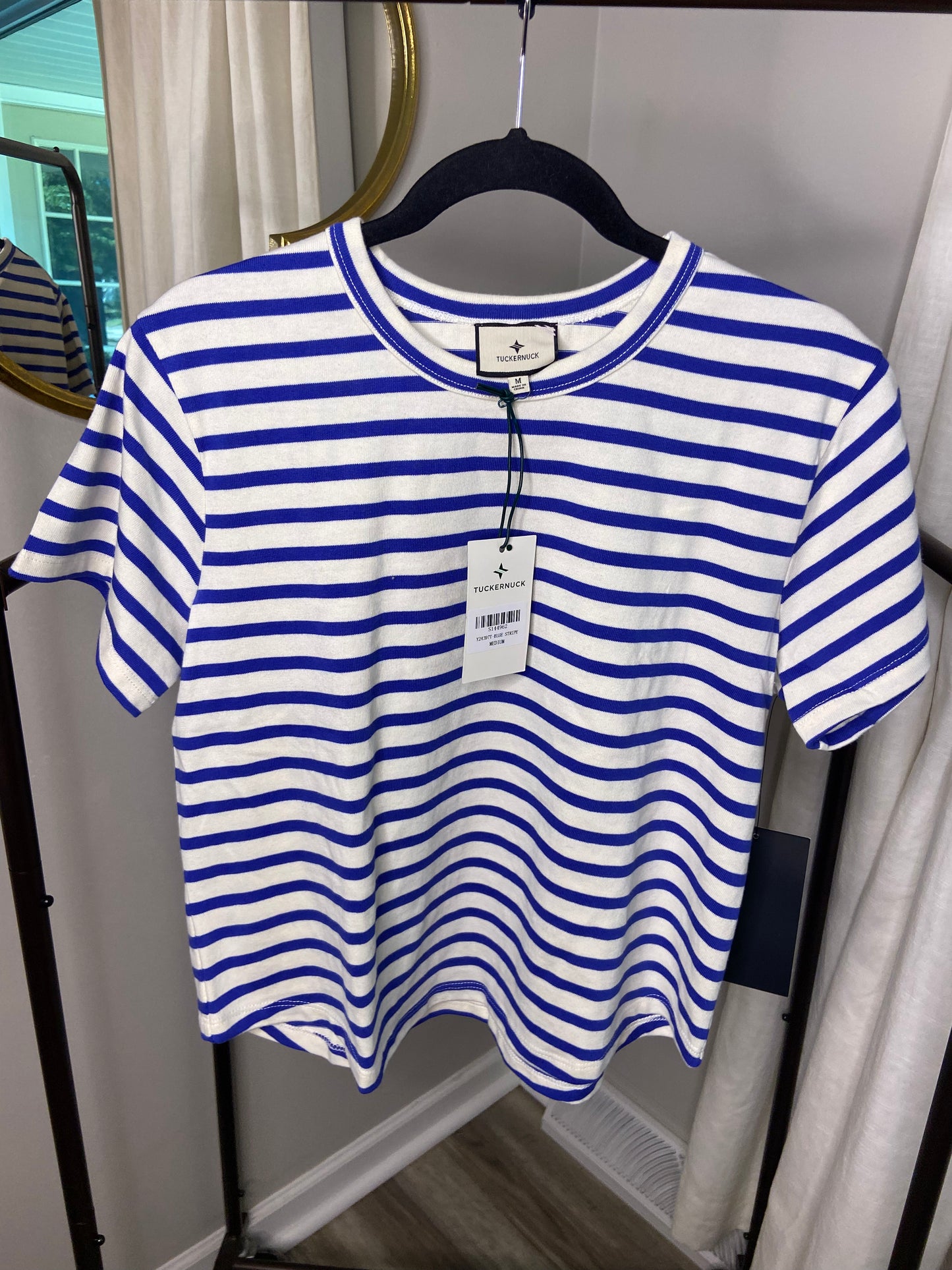 Tuckernuck Blue Stripe Parker Classic Tee size M