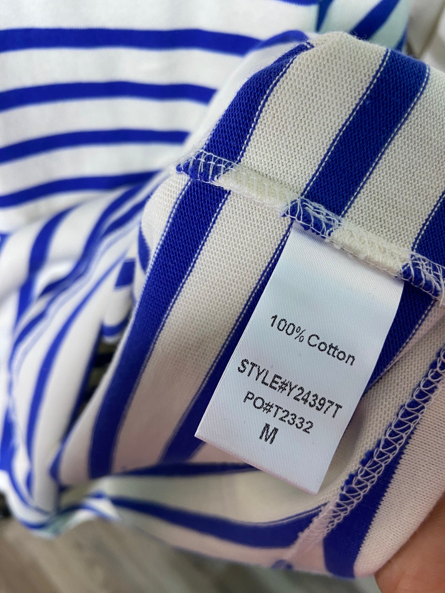 Tuckernuck Blue Stripe Parker Classic Tee size M