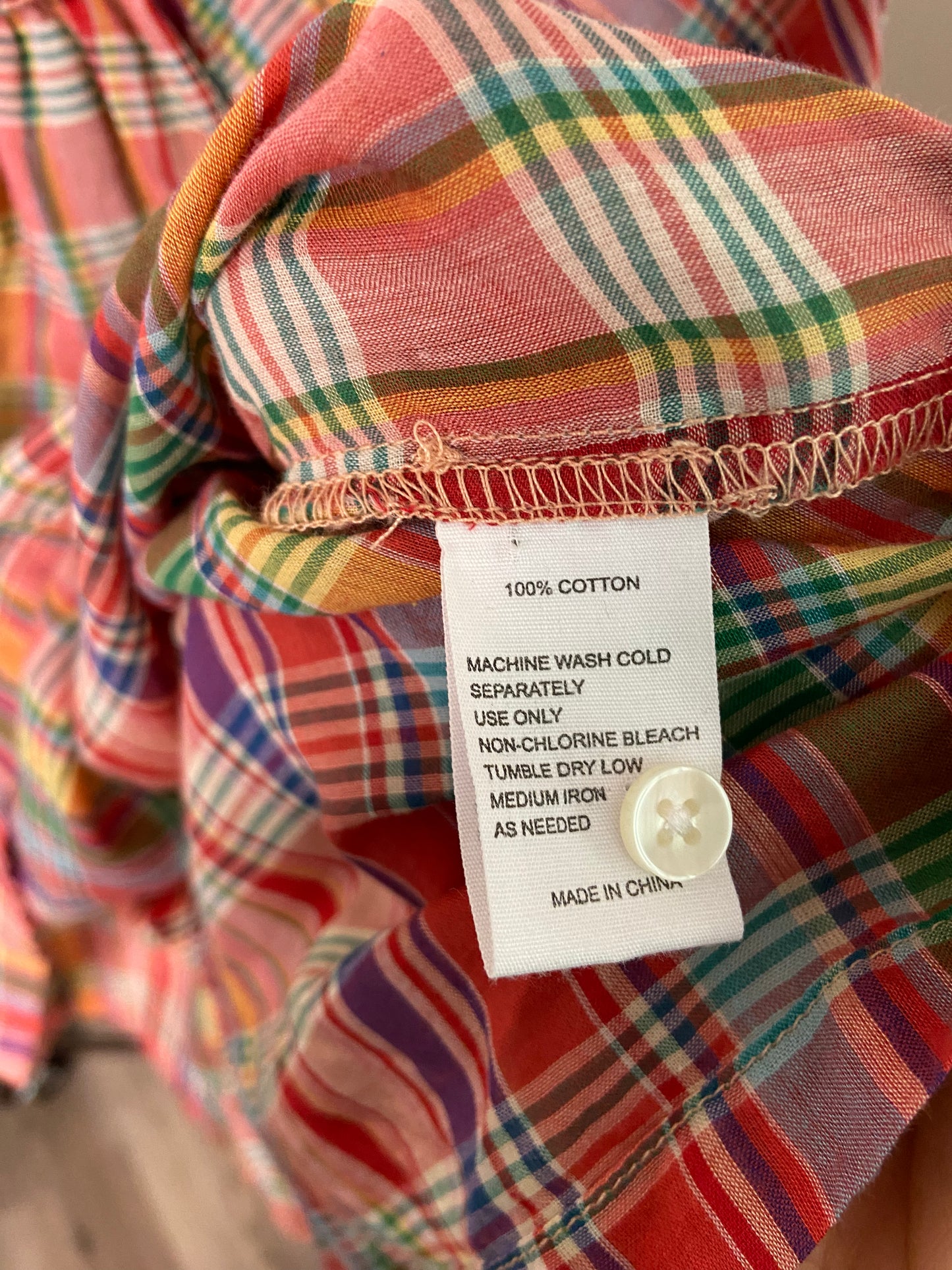 Trovata Birds of Paradis Sheila Blouse Plaid size XS