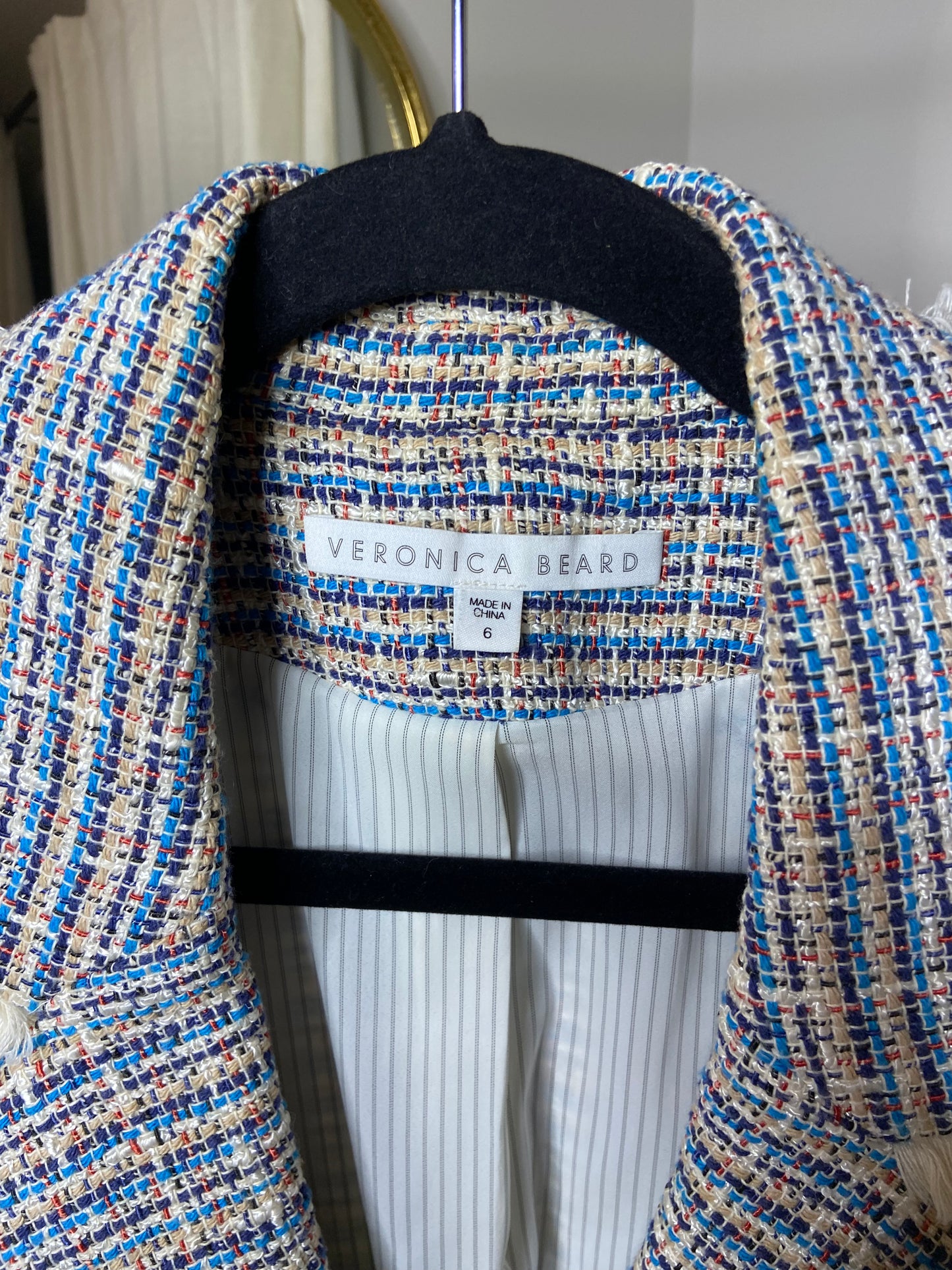 Veronica Beard Ada Tweed Blazer size 6