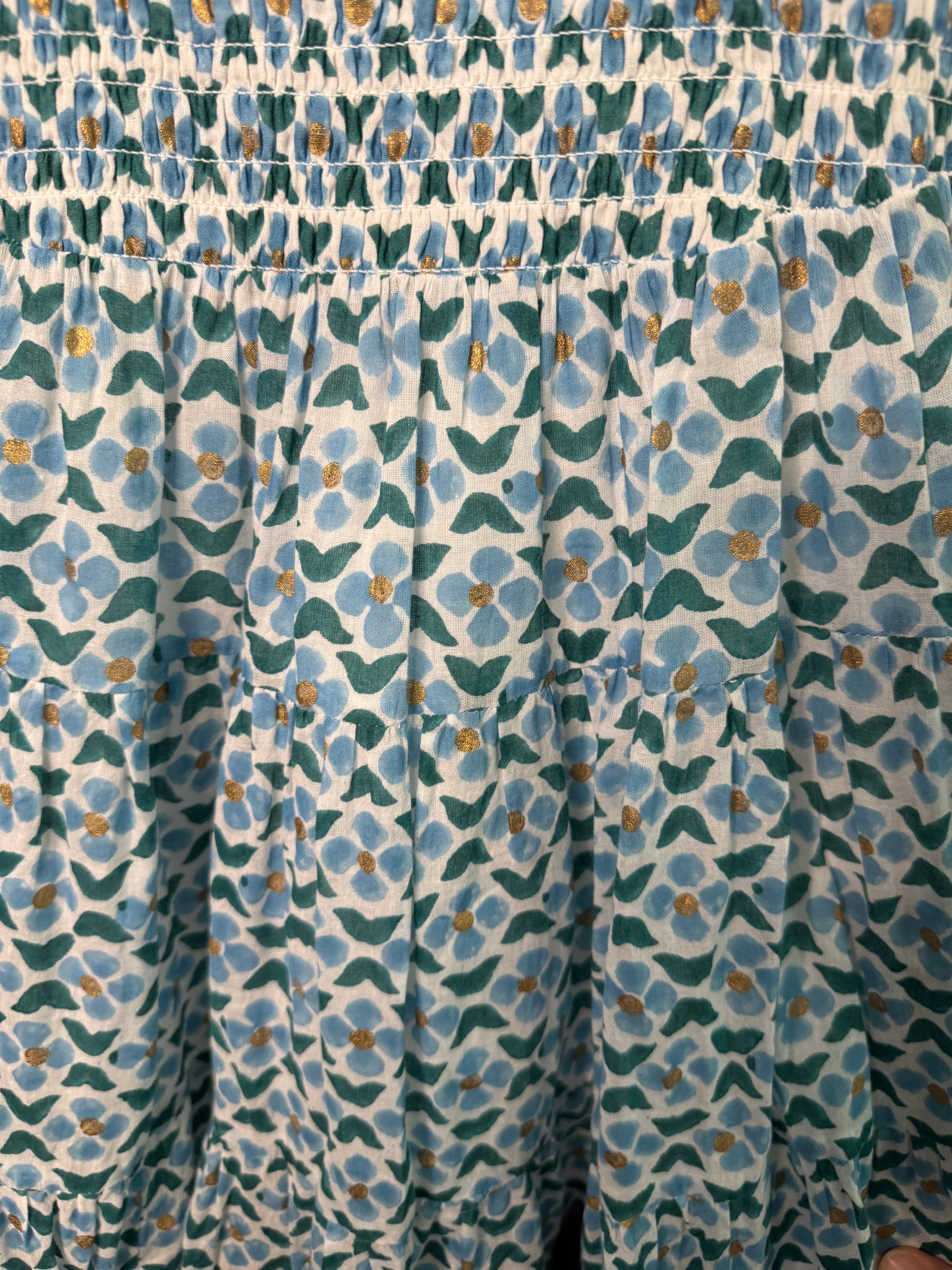 Oliphant Smocked Flirty Mini Dress size XS