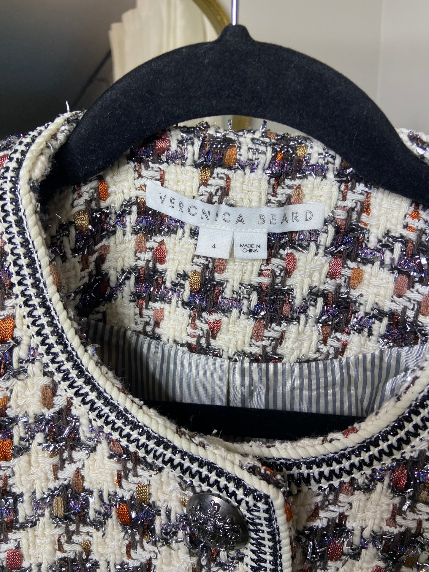 Veronica Beard Cirtane Tweed Jacket size 4