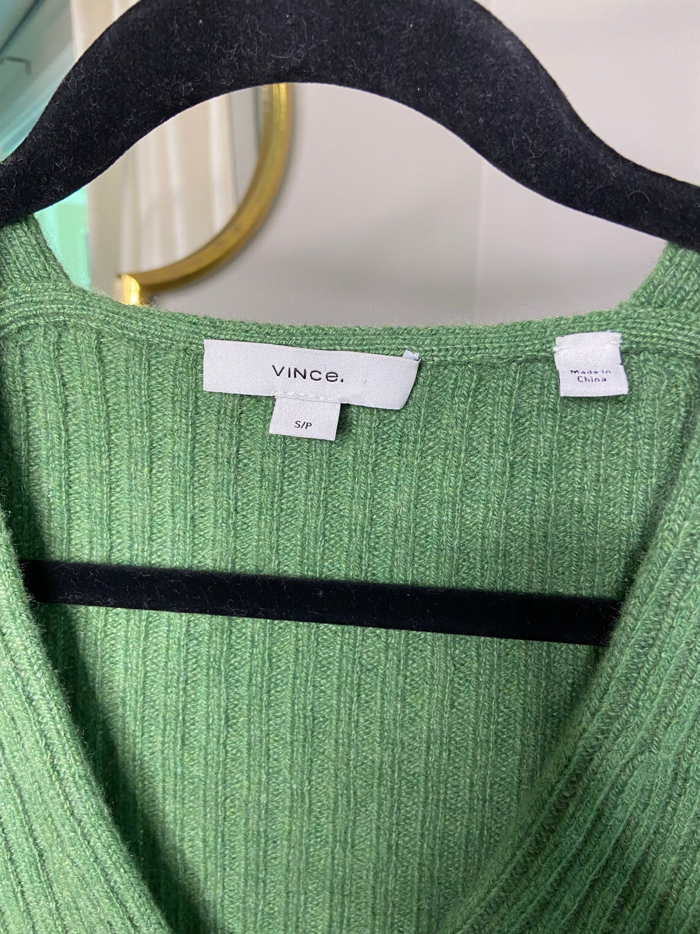 Vince Cashmere Ribbed Button-front Cardigan size S