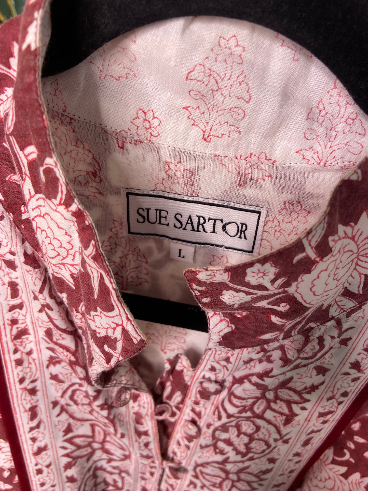 Sue Sartor Red Flounce Dress size L