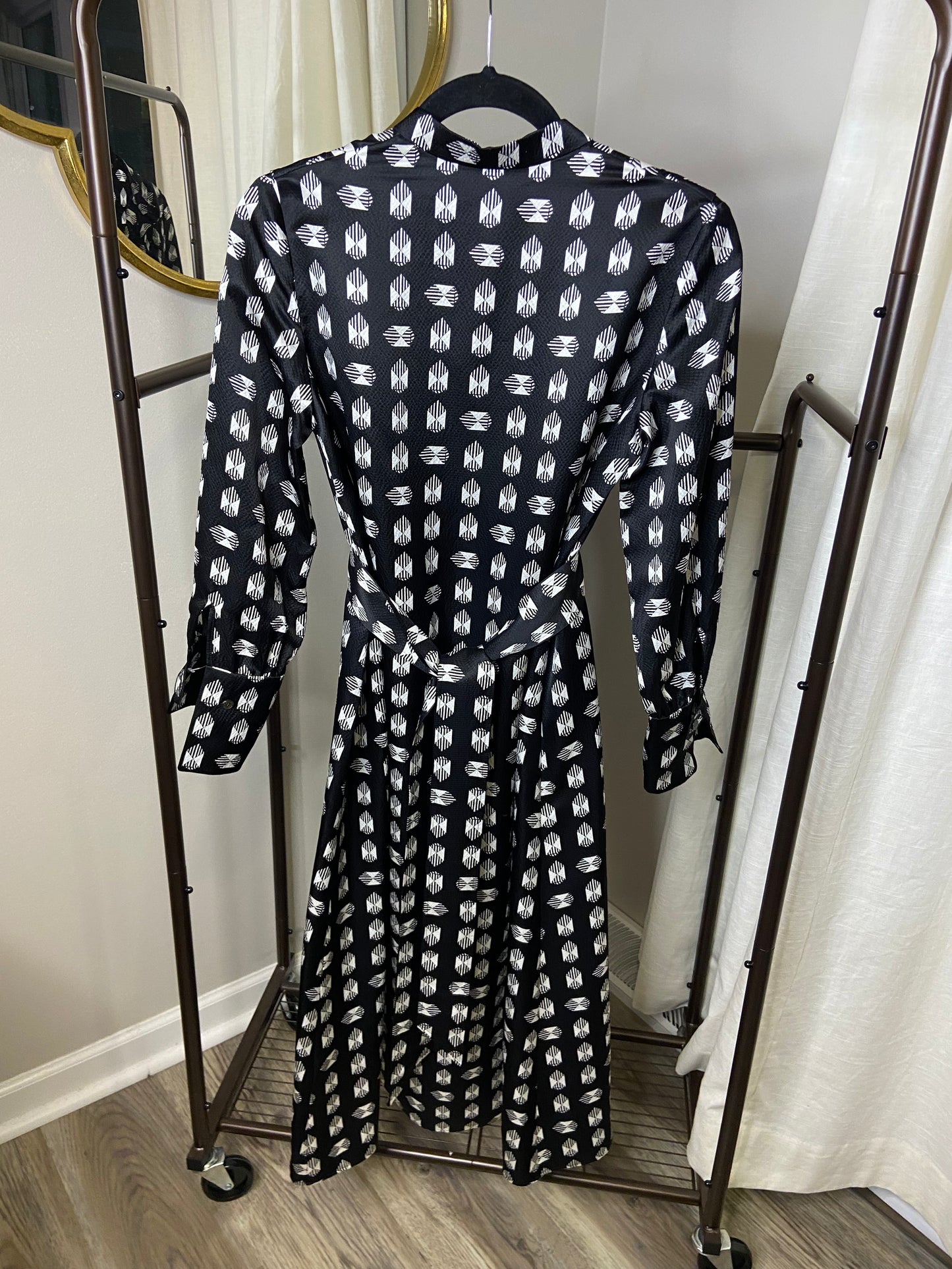 Hermes Silk Origami Midi Dress size 34 (US 2)
