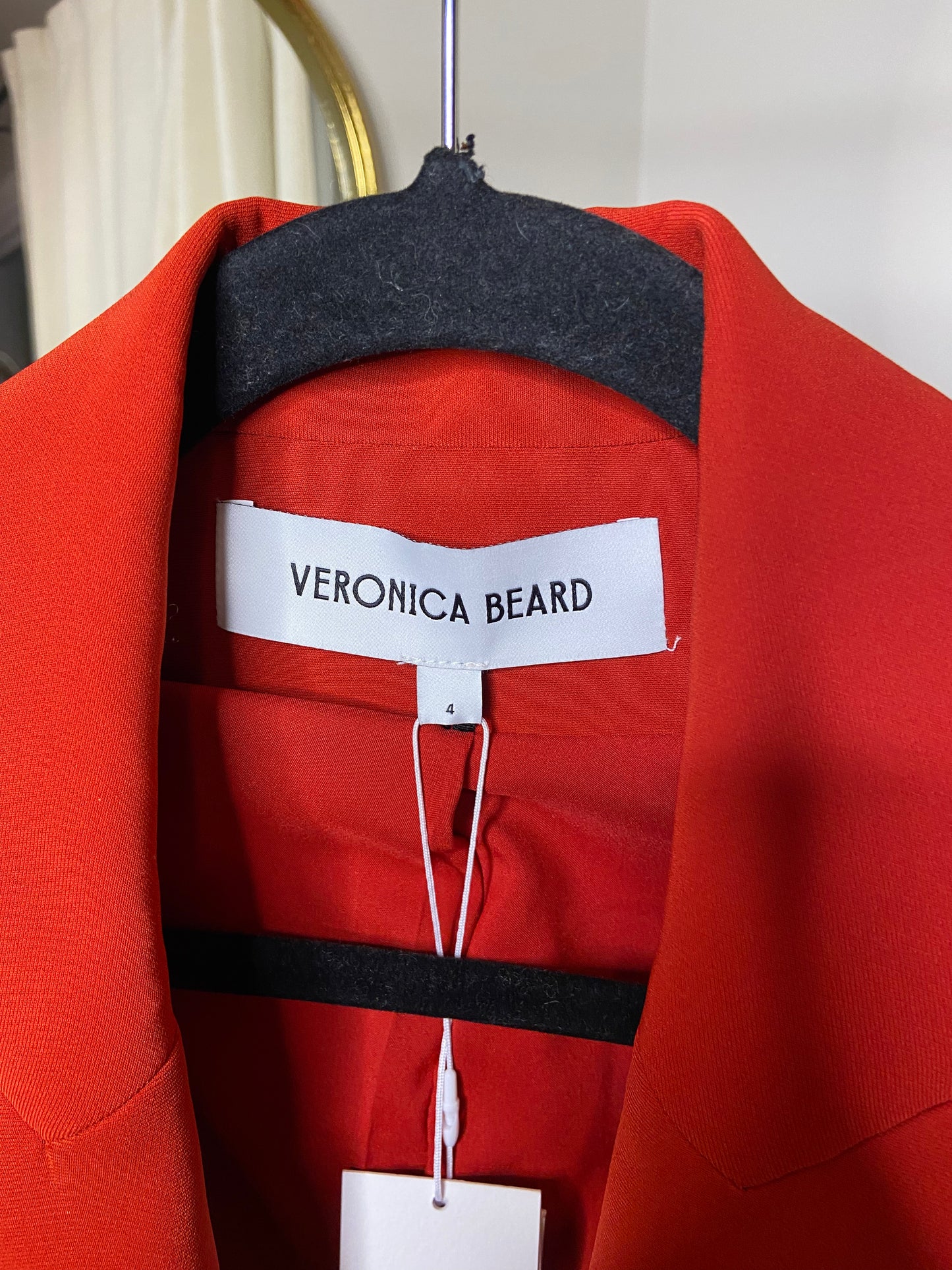 Veronica Beard Long and Lean Dickey Jacket Crimson size 4