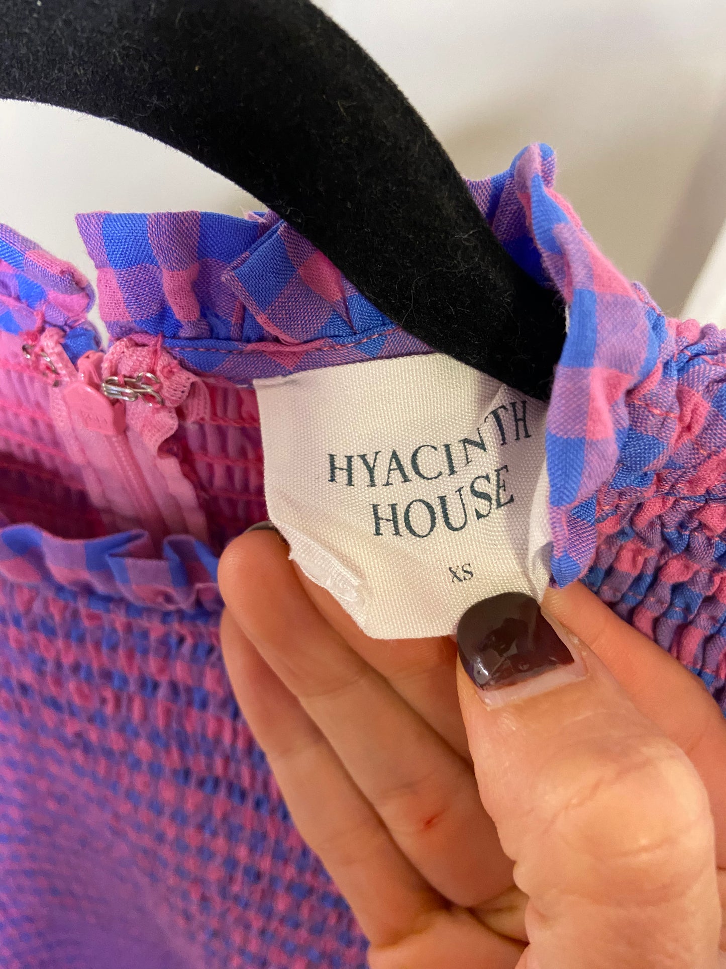 Hyacinth House Textured Gingham Ruby Blouse size XS