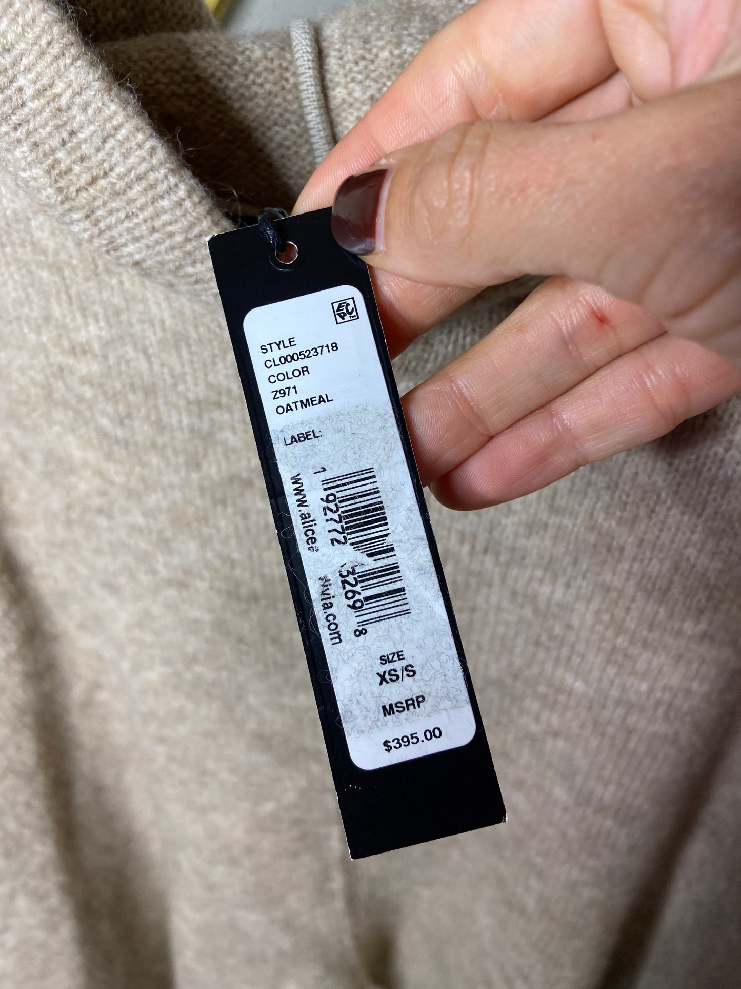 Alice and Olivia Zandra Hooded Pullover Poncho Cape size XS/S