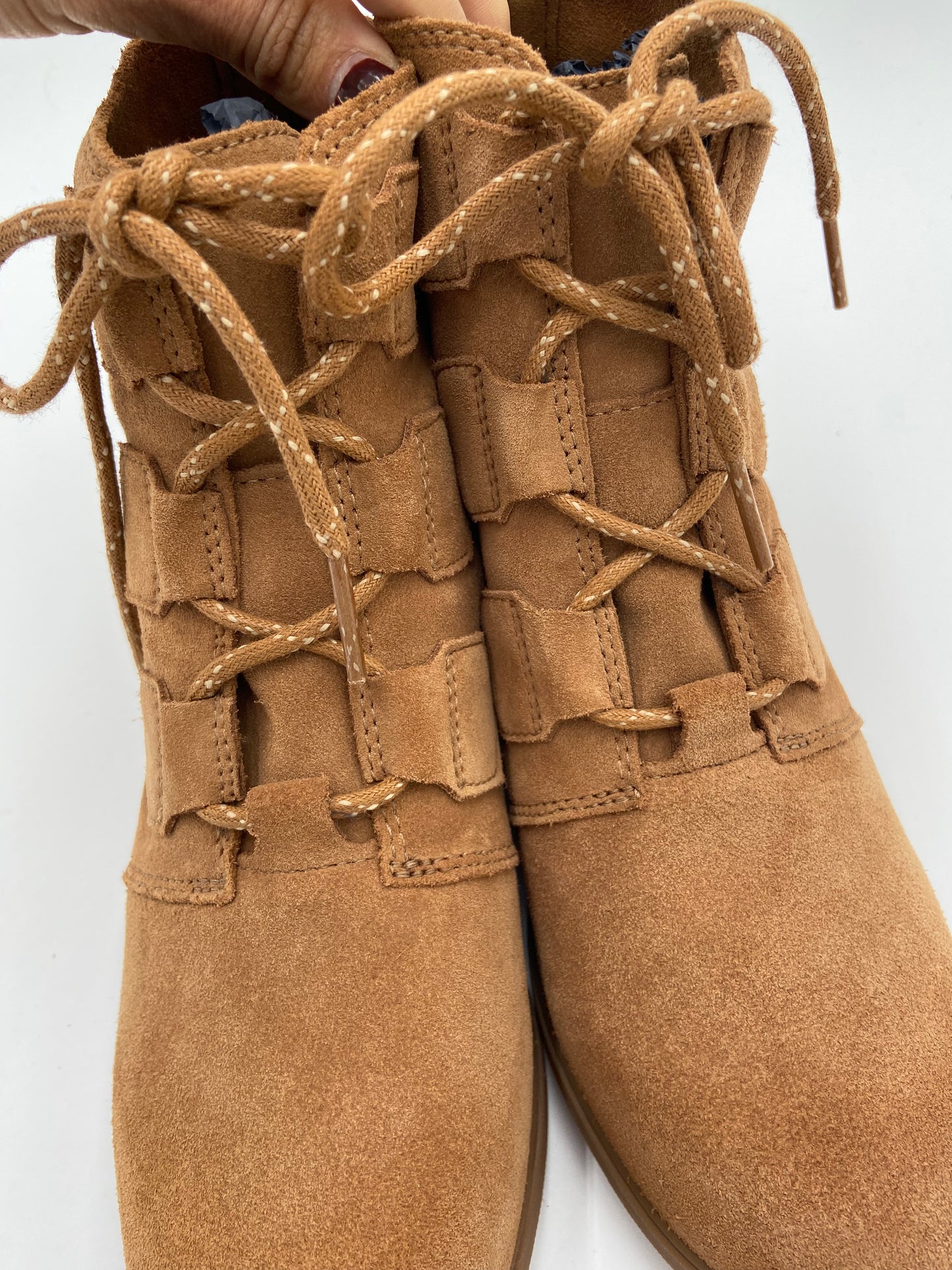 Sorel Evie Suede Waterproof Wedge Boots size 8.5