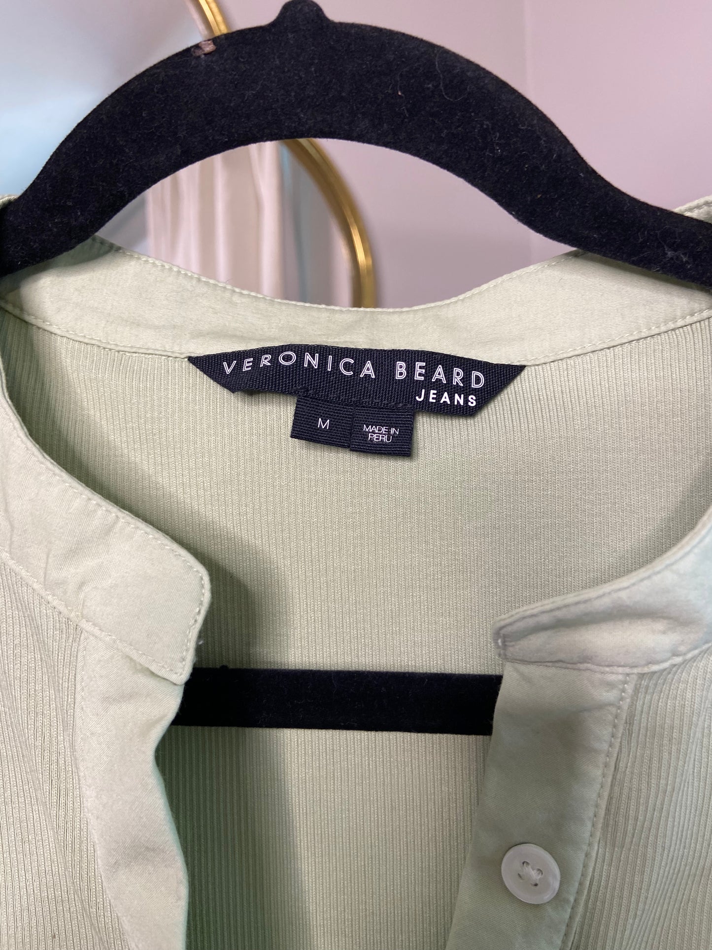 Veronica Beard Coralee Puff Sleeve Top size M