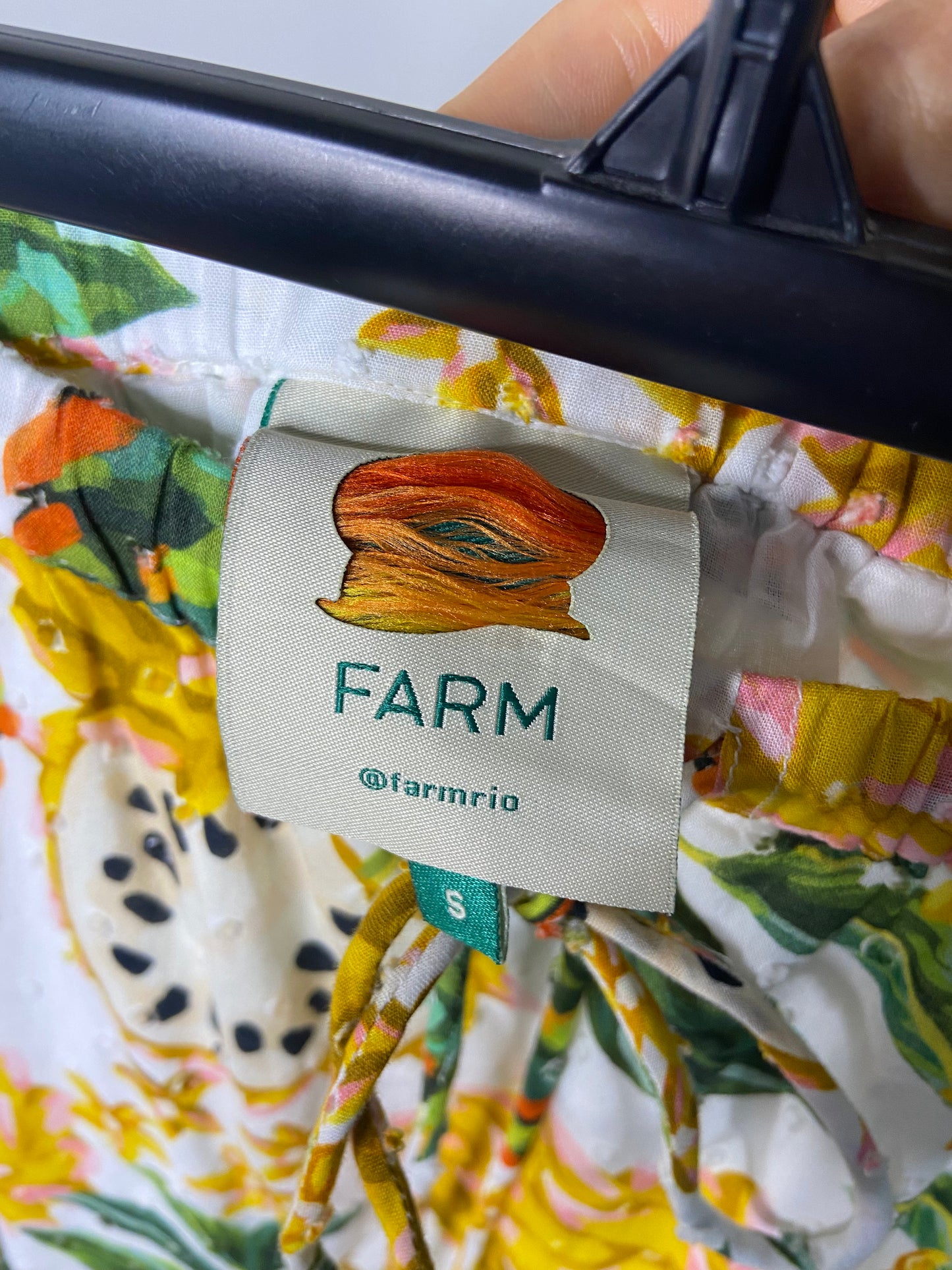 Farm Rio Biriba Print Cotton Maxi Skirt size S