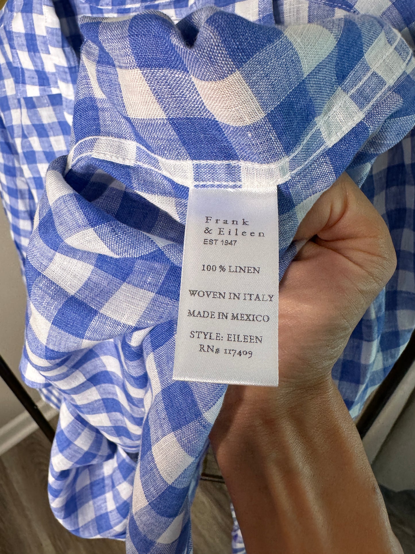 Frank & Eileen Eileen Gingham Button Down size XL