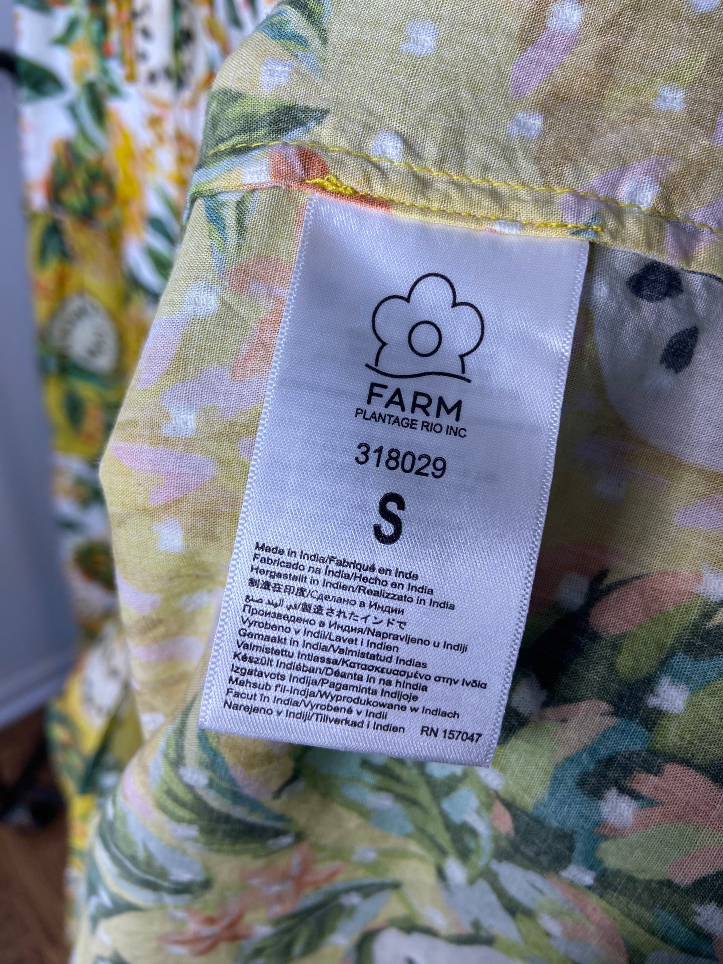 Farm Rio Biriba Print Cotton Maxi Skirt size S