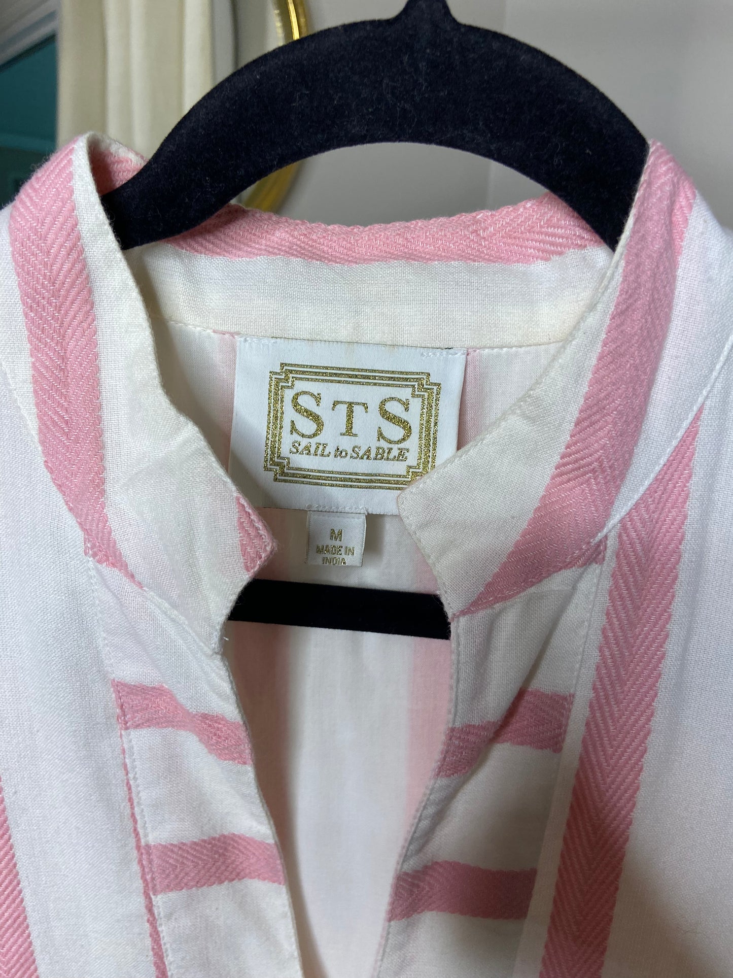 Sail To Sable Pink and White Striped Maxi Dress size M