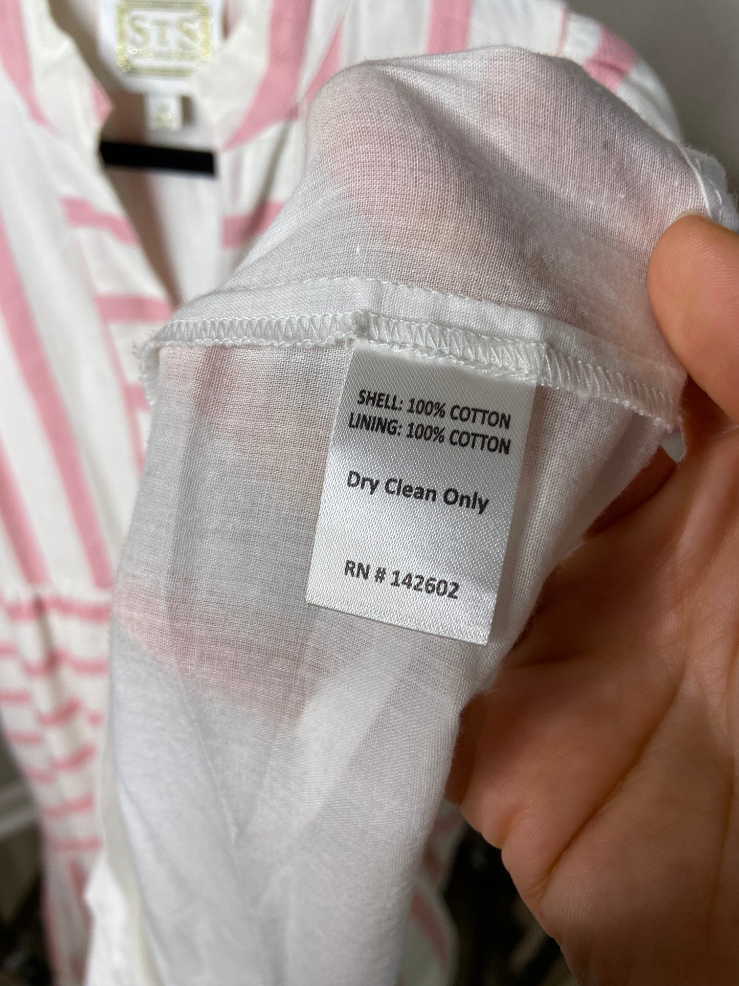 Sail To Sable Pink and White Striped Maxi Dress size M