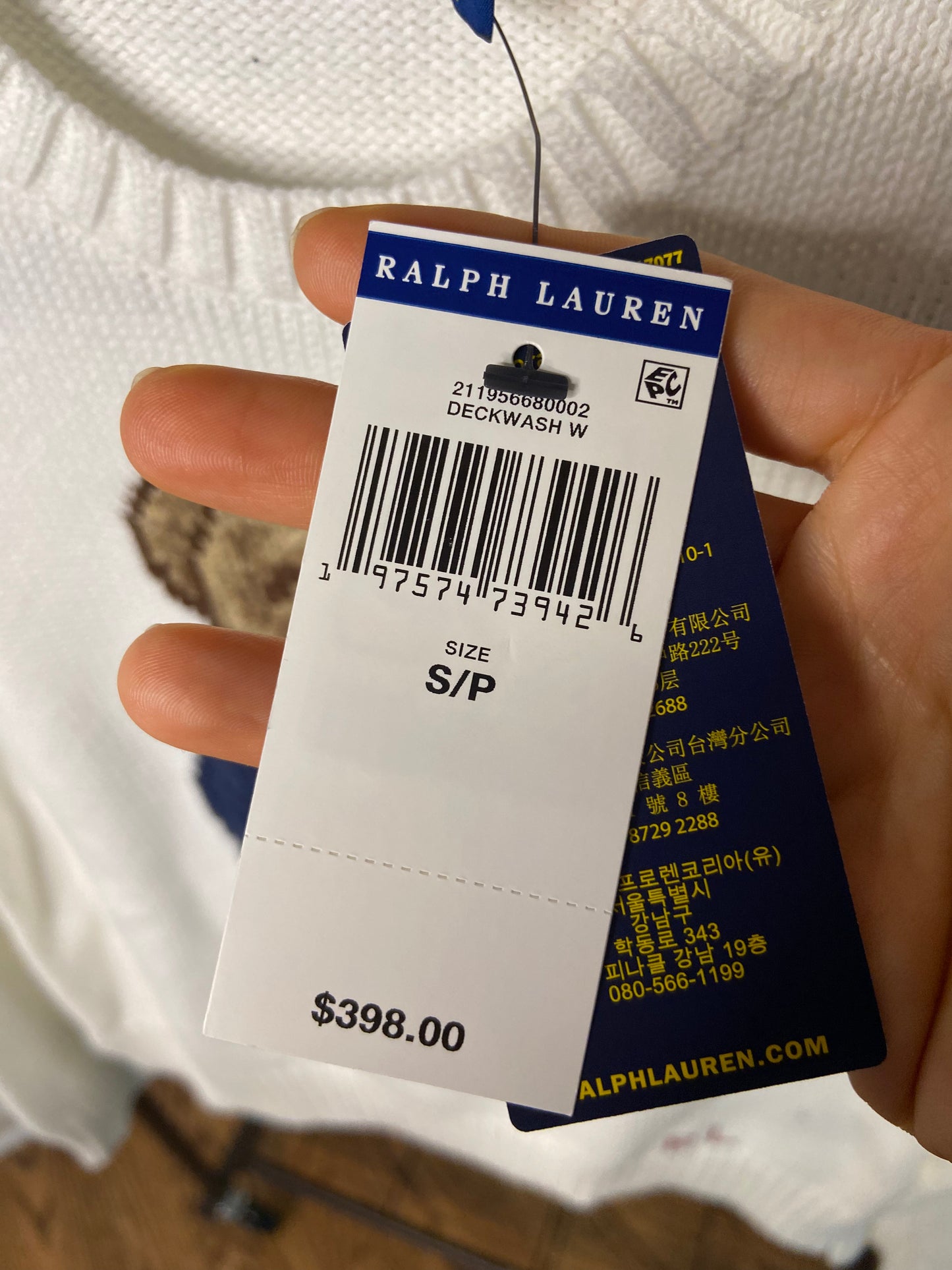 Polo Ralph Lauren Bear Sweater size S