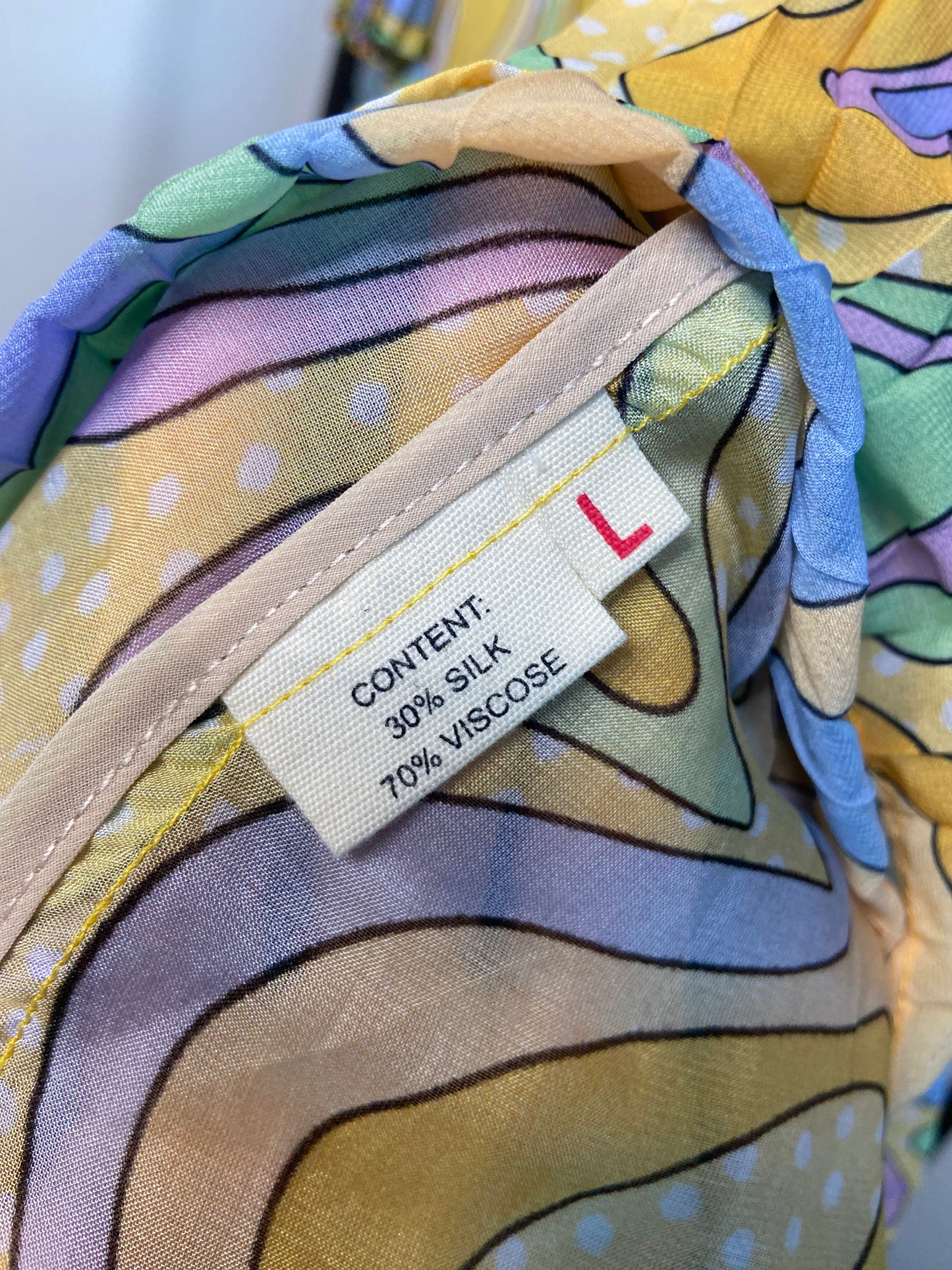 Celia B Violeta Silk-blend Dress Pleated size L