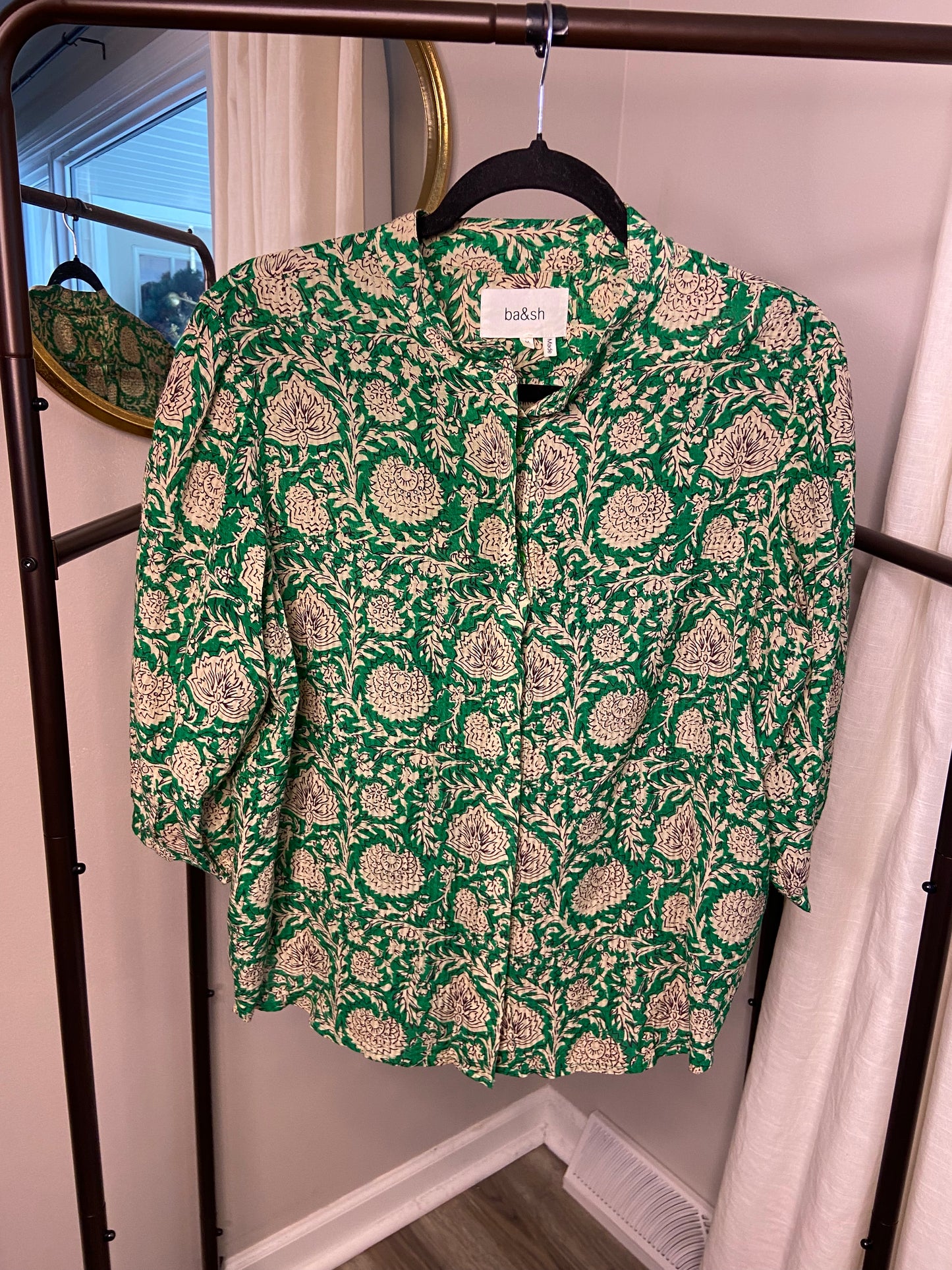 Ba&sh Panama Print Blouse size M