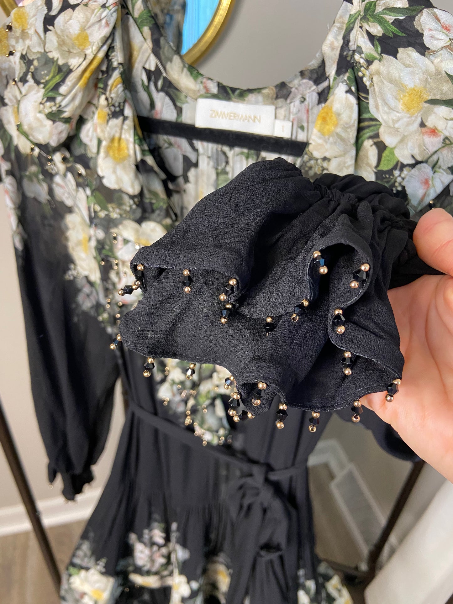 Zimmermann Coaster floral-print tiered midi dress size US 4