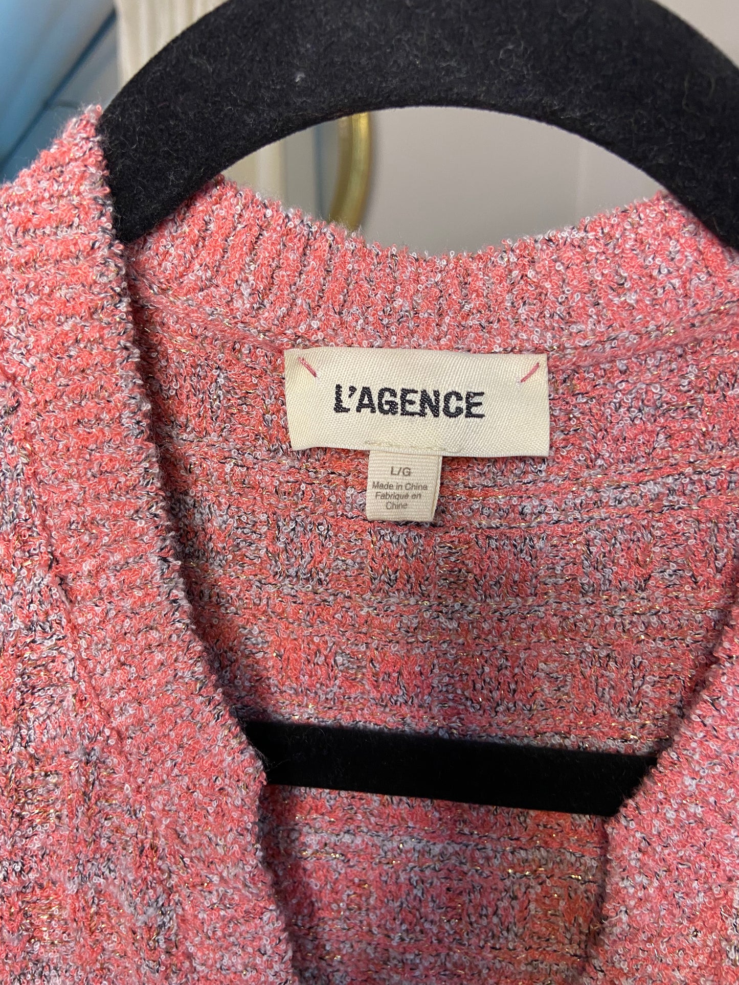 L'Agence Jenni Waffle-Knit Cardigan size L
