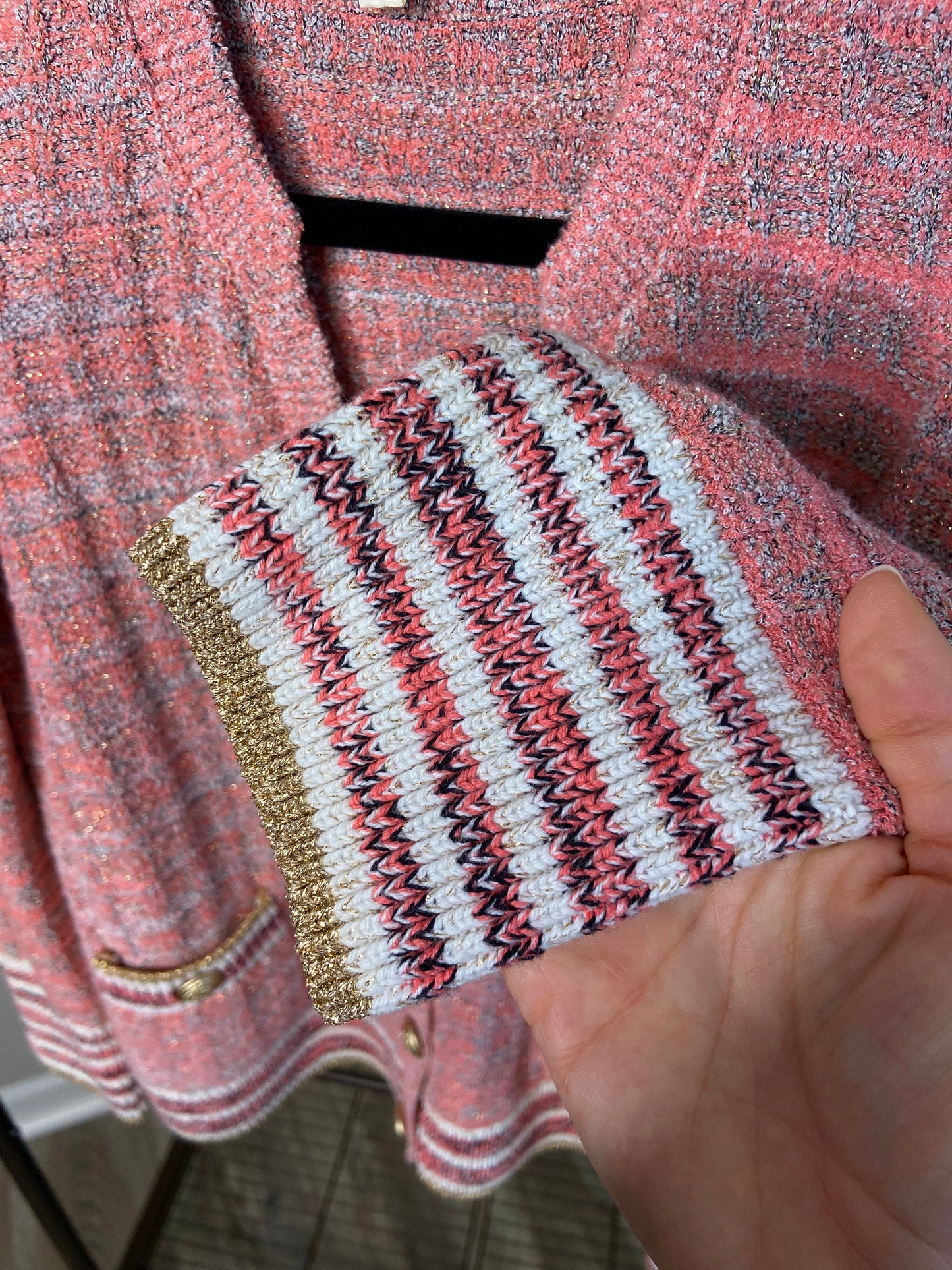 L'Agence Jenni Waffle-Knit Cardigan size L