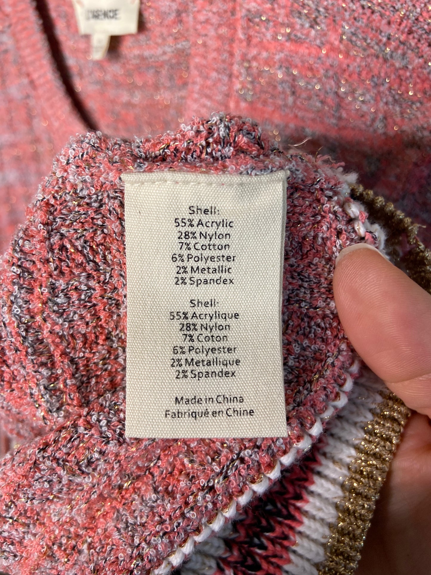 L'Agence Jenni Waffle-Knit Cardigan size L