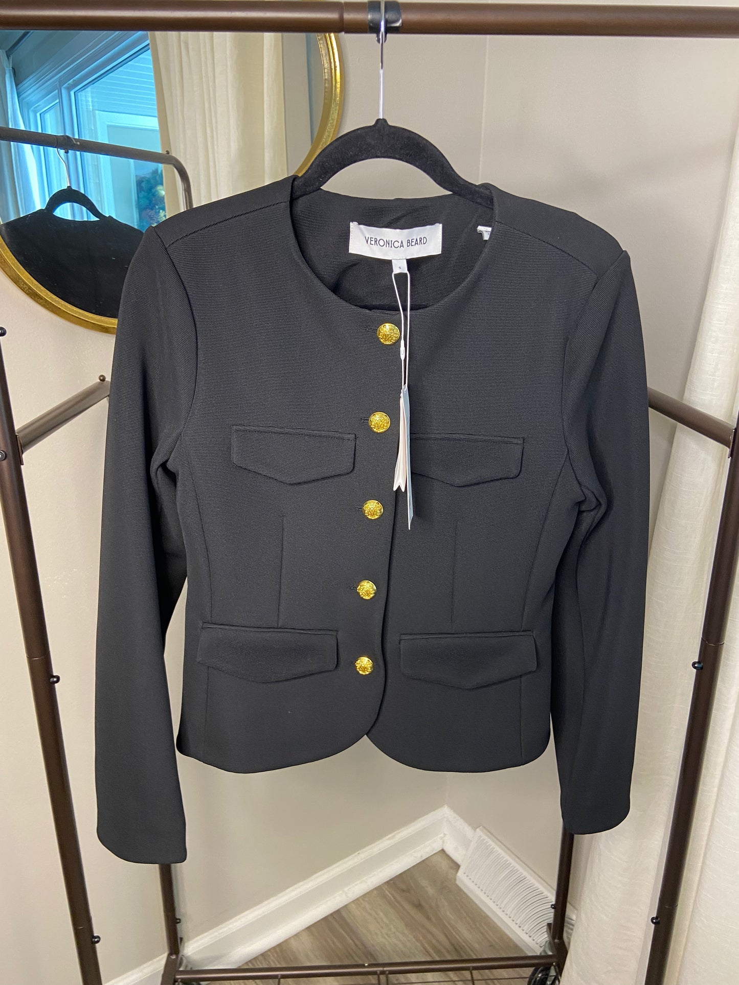 Veronica Beard Kensington Black Knit Jacket size S
