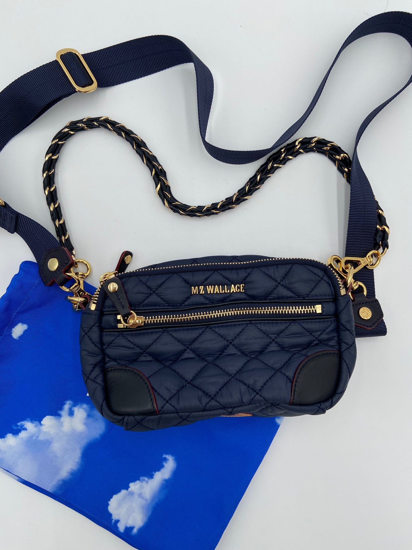 Mz Wallace Mini Crosby Blue/Gold