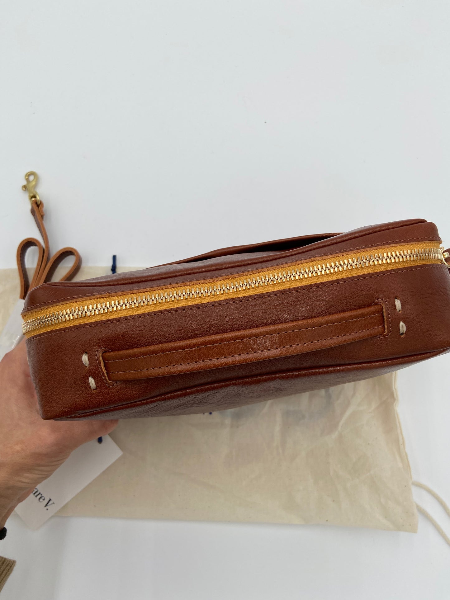 Clare V Mirabel Crossbody Bag in Miel