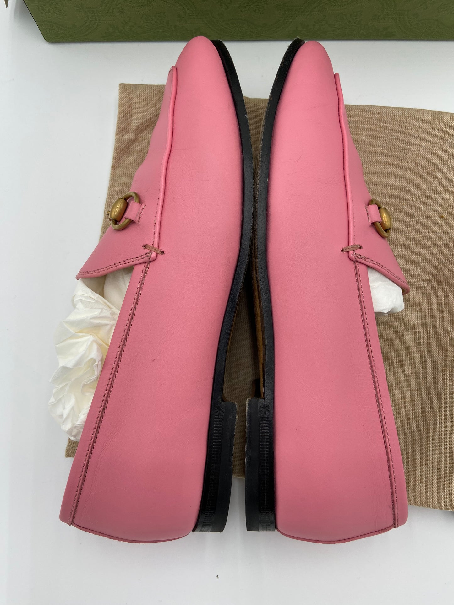 Gucci Jordaan Loafers Butterfly Pink size 36