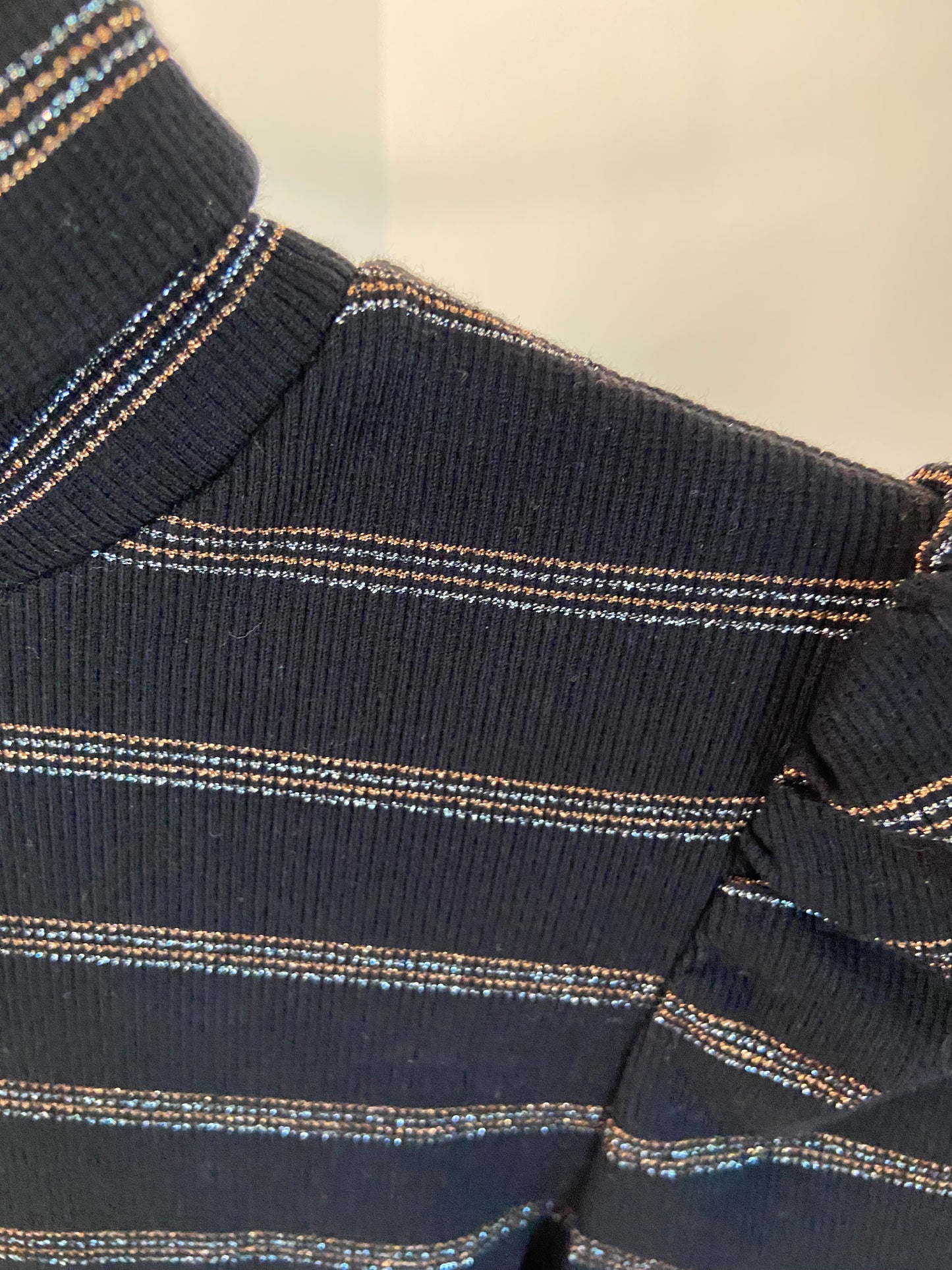 Veronica Beard Striped Cedar Turtleneck Top size S
