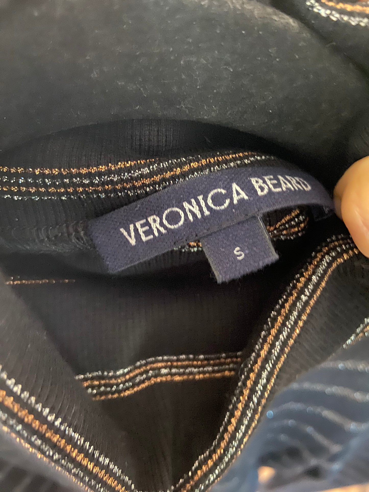 Veronica Beard Striped Cedar Turtleneck Top size S