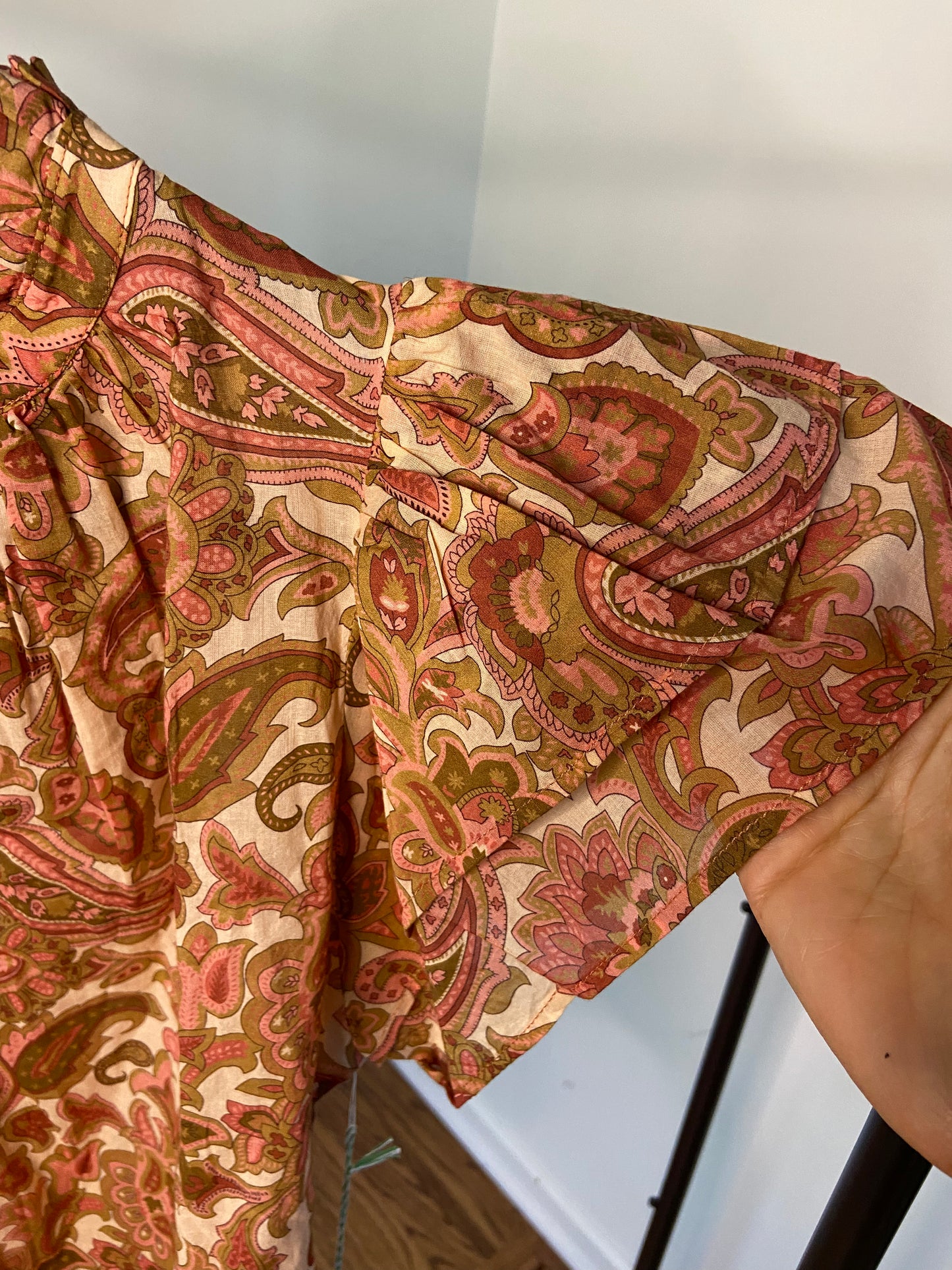 Trovata Birds of Paradis Clover Blouse Autumn Paisley size L
