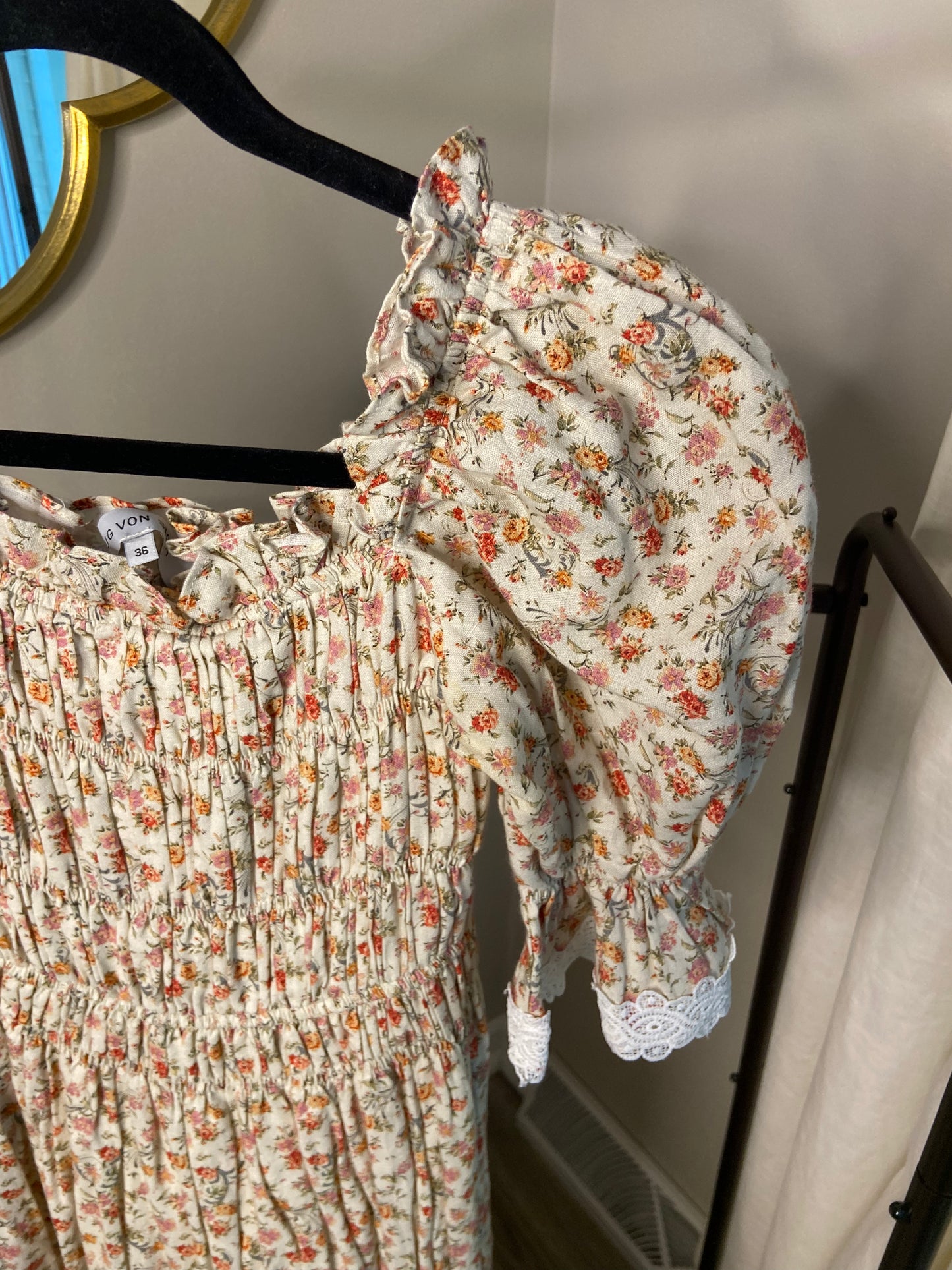 Lug Von Siga Elisa Smocked Dress size US 4