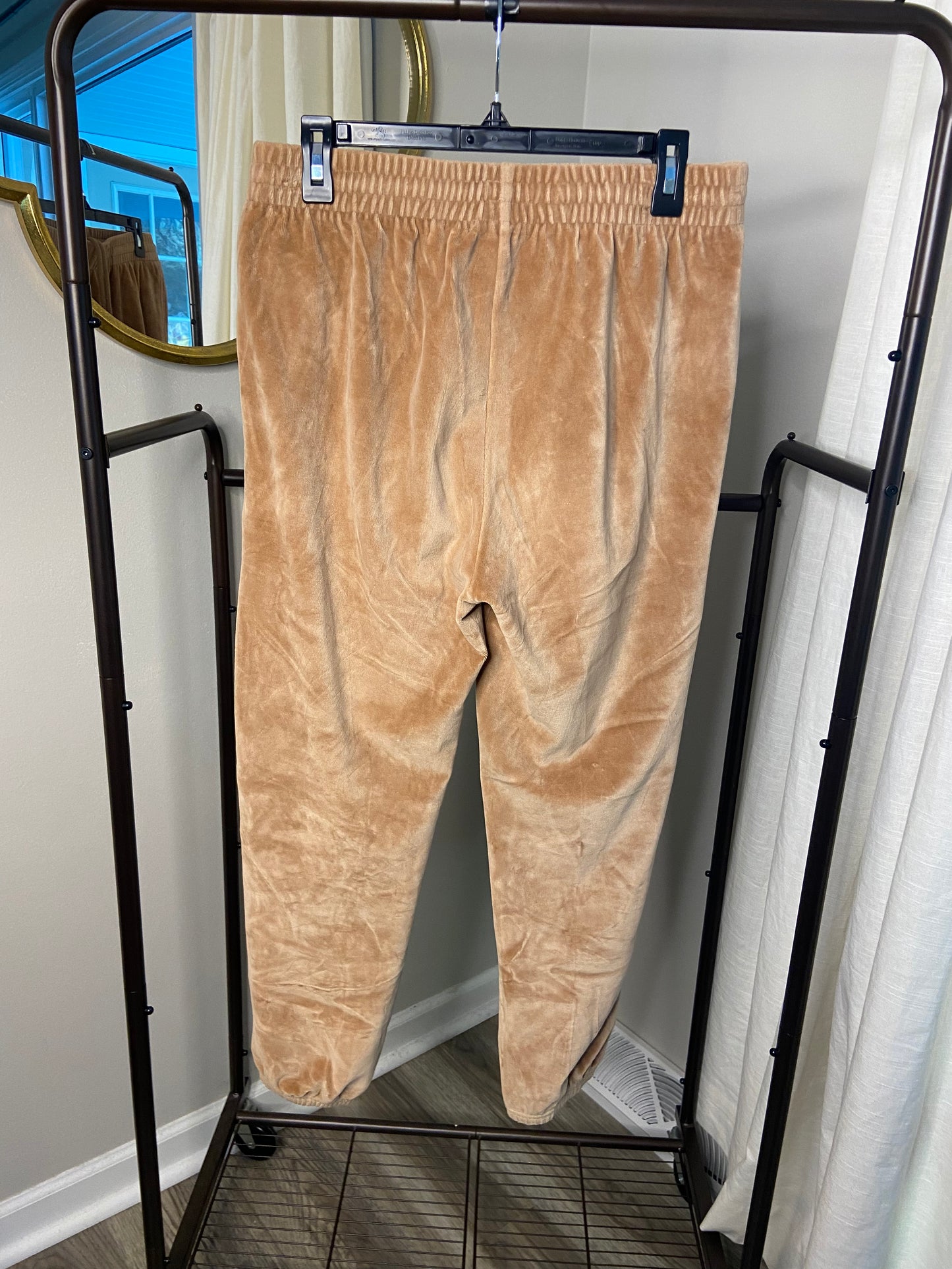 Anine Bing Evan Velour Joggers Pants size M