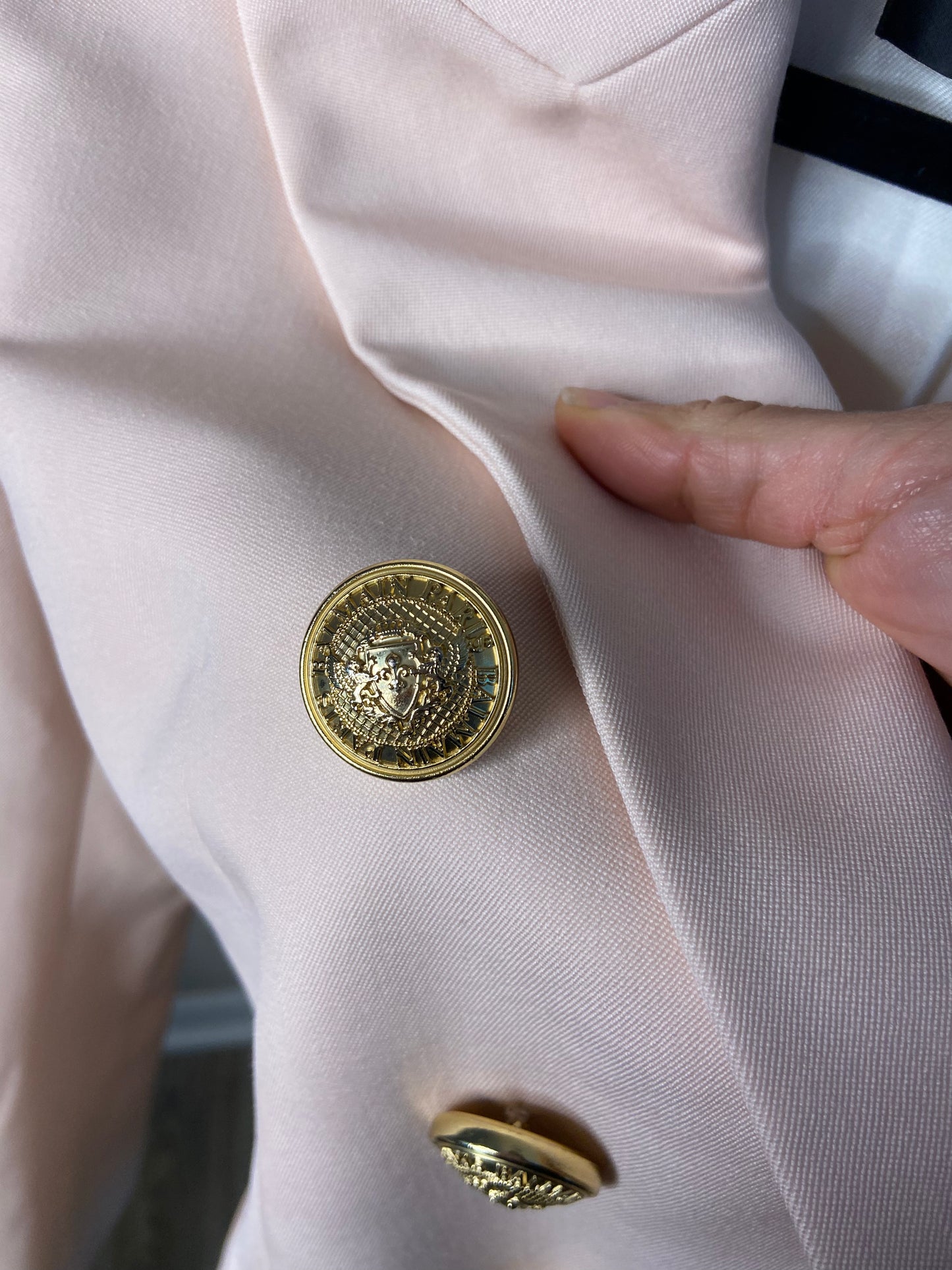 Balmain Wool Double Breasted Blazer Pink Gold size 38 - US 6