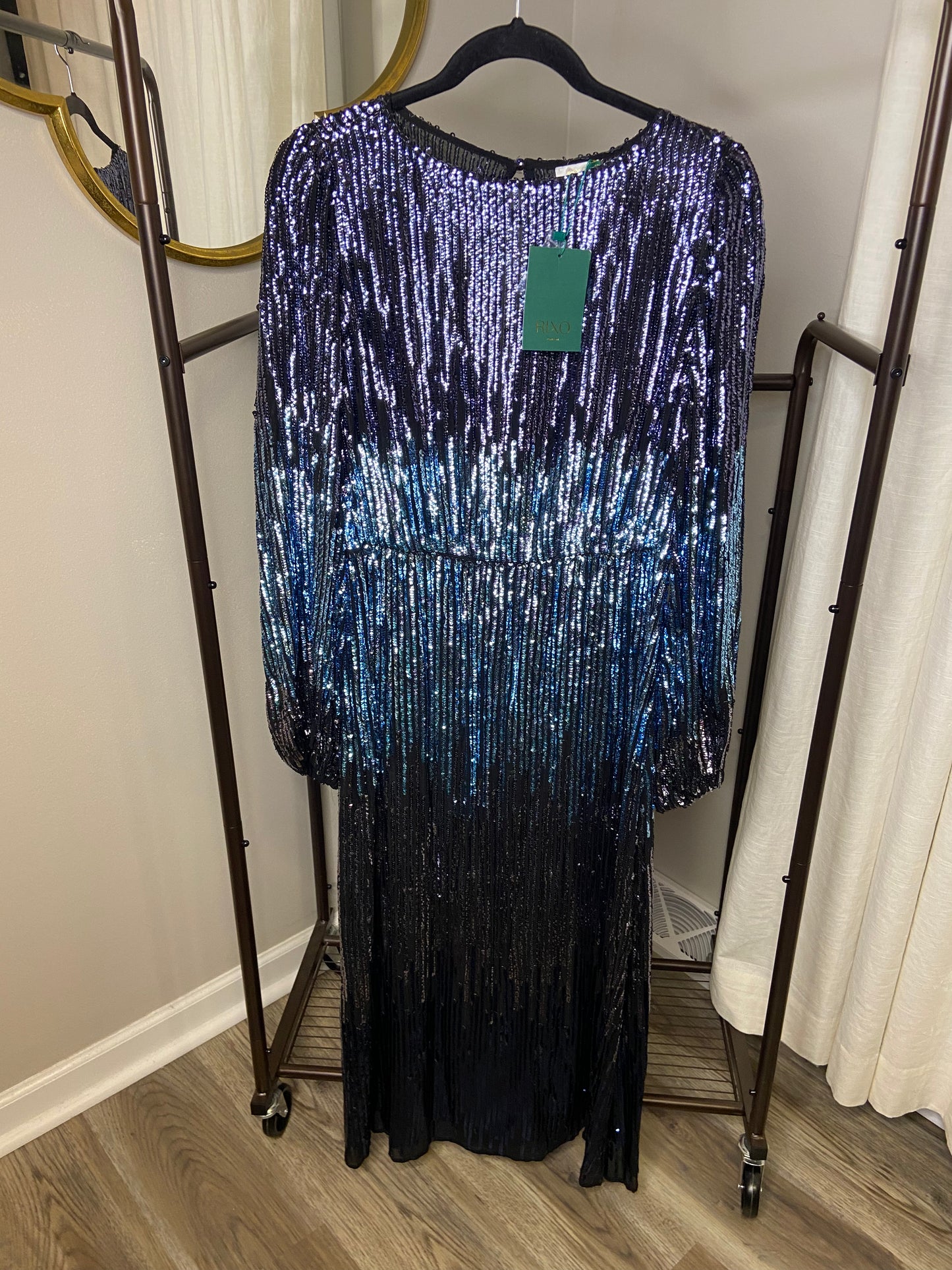 Rixo Coco Sequin Midi Dress size XL