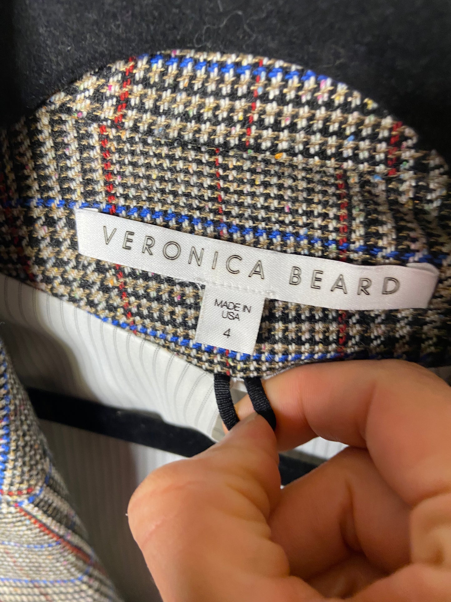 Veronica Beard Beacon Check Dickey Jacket size 4