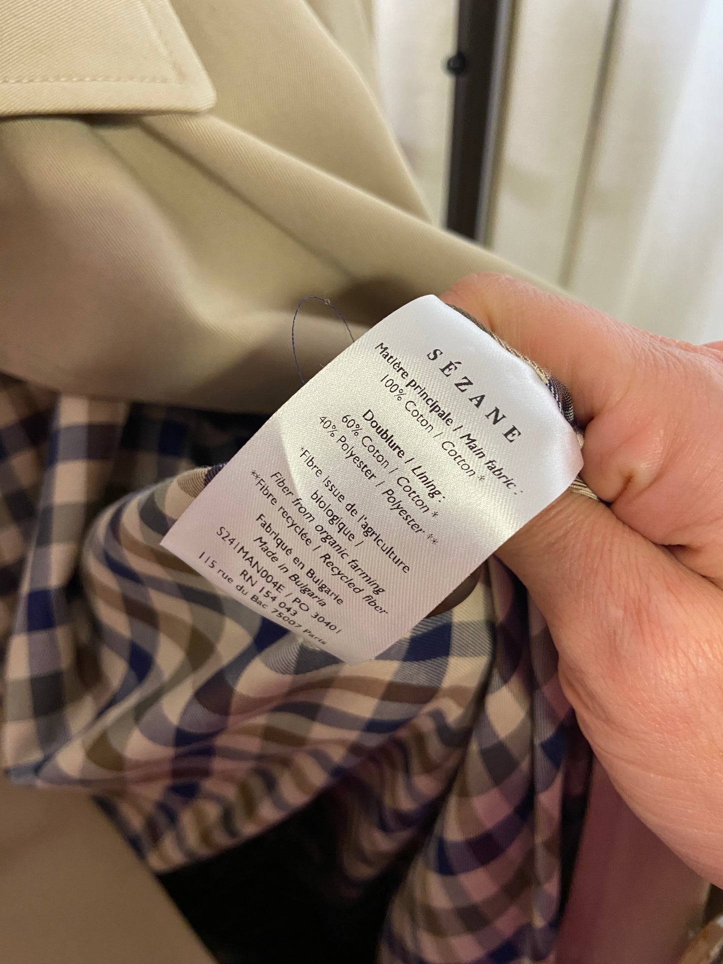 Sezane Clyde Trench Coat size 40 (us 8)