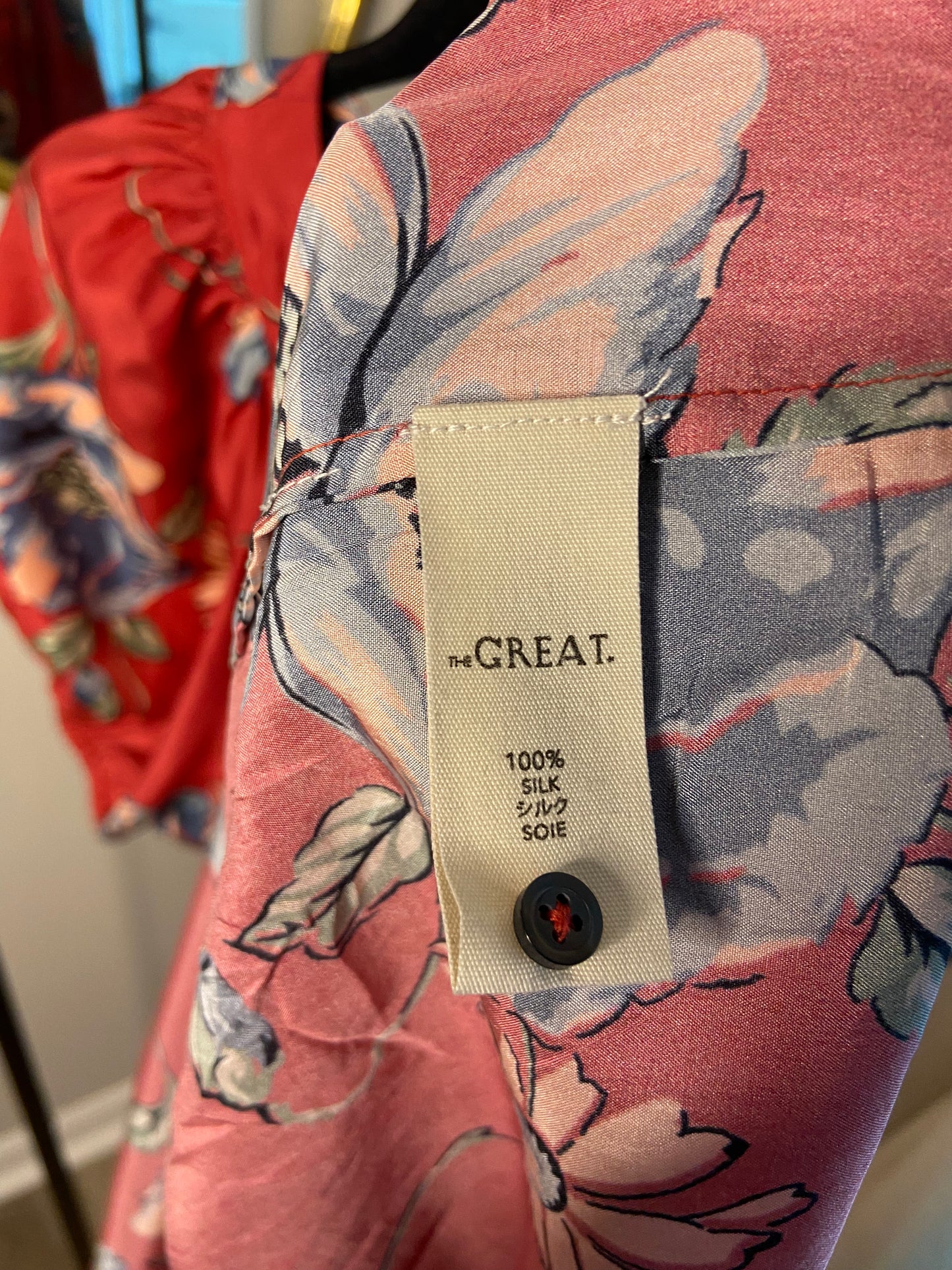 The Great The Afternoon Dress in Silk Garden Pasture Floral size XS