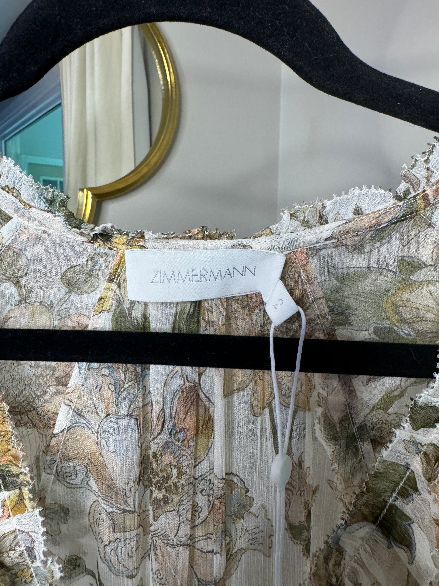 ZIMMERMANN Chintz Billow Frill Mini Dress size US 8