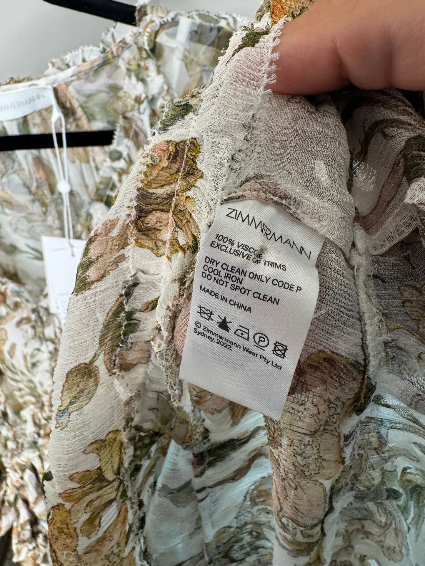 ZIMMERMANN Chintz Billow Frill Mini Dress size US 8
