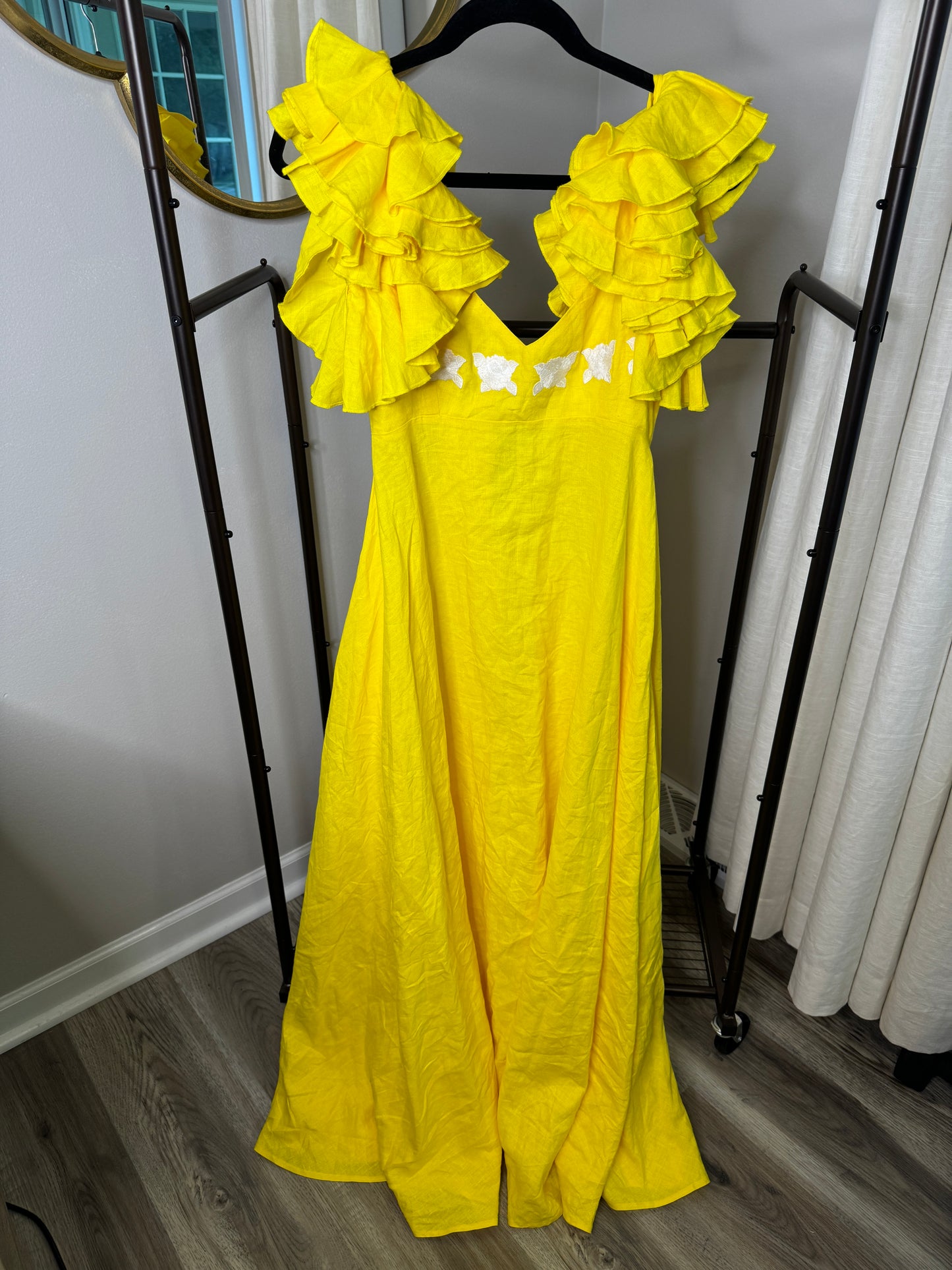 Fanm Mon Ruffle Maxi Dress size XS