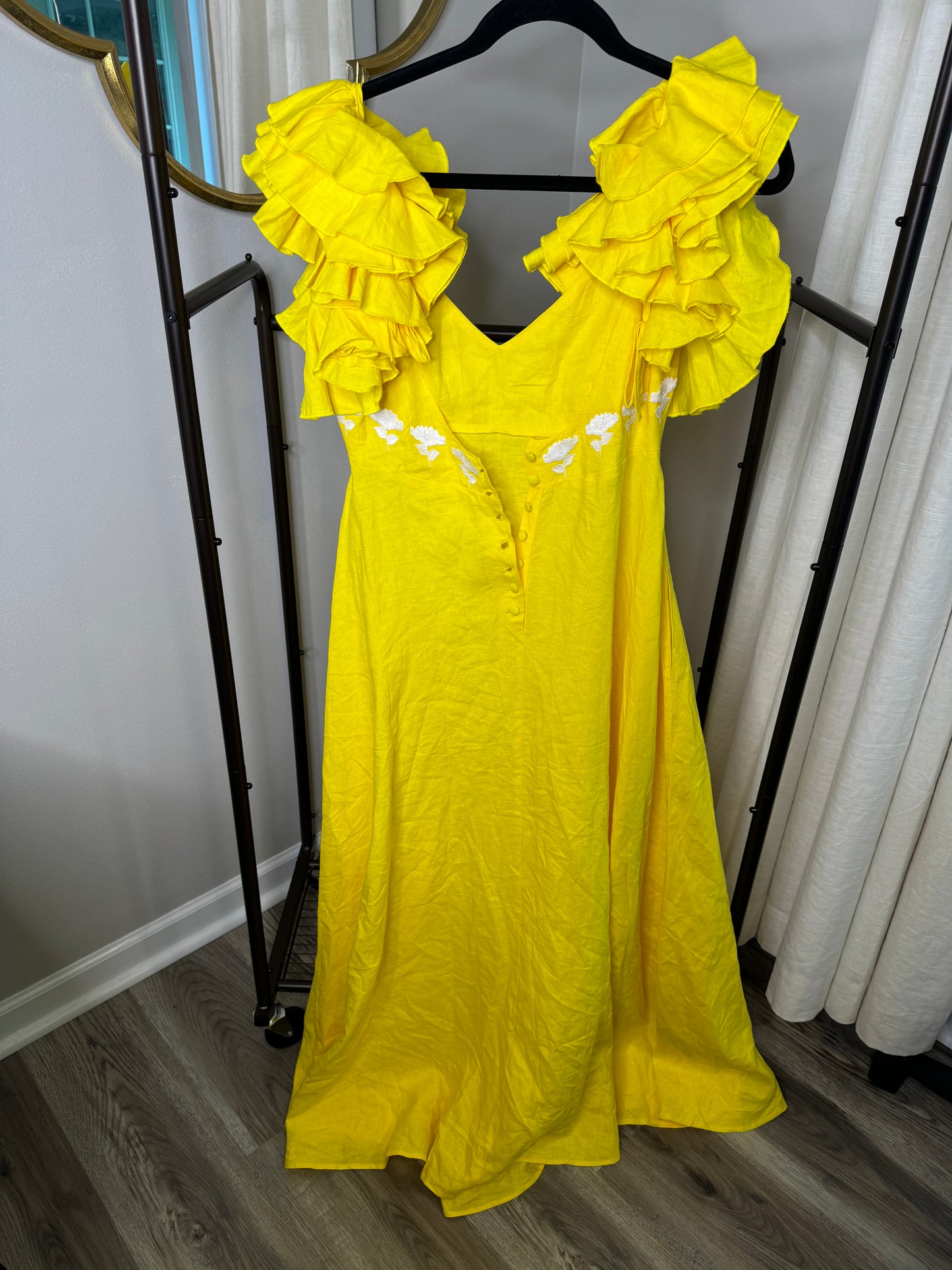 Fanm Mon Ruffle Maxi Dress size XS