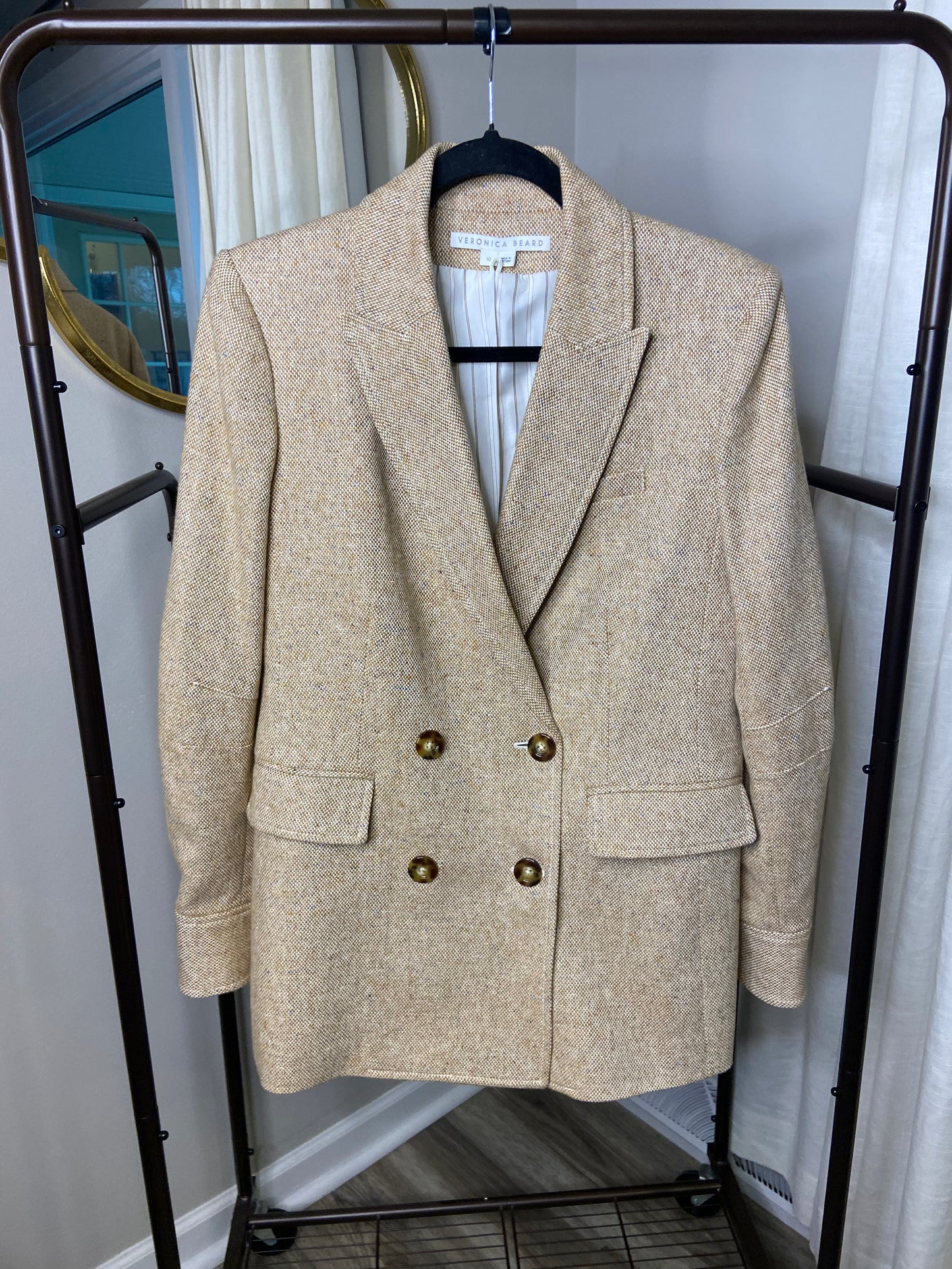 Veronica Beard Herringbone Pyle Tailored Dickie Jacket size 10