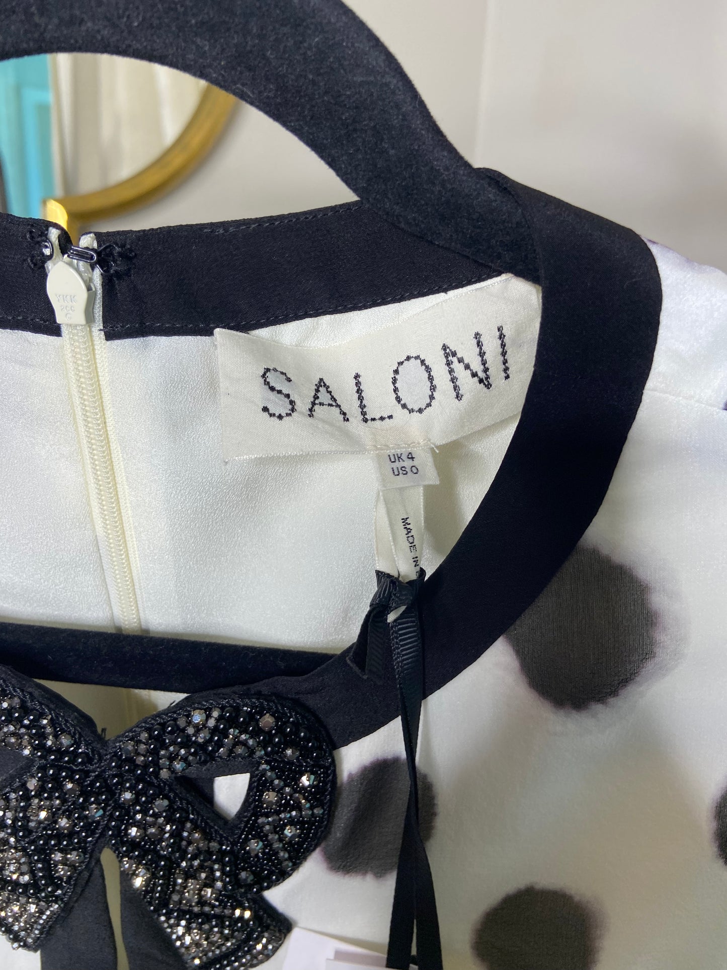 Saloni Jamie Bow Short Dress size 0
